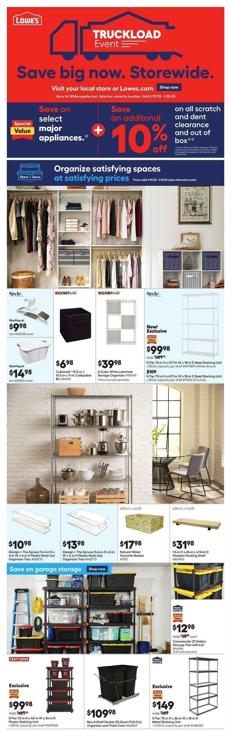 Lowe's Weekly Ad from January 19