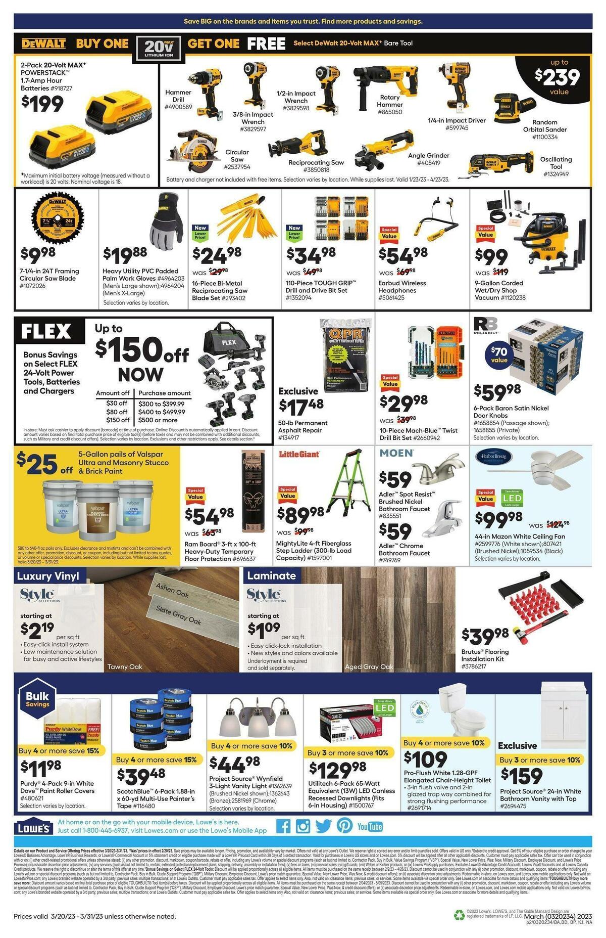 Lowe's Pro Ad Weekly Ad from March 20