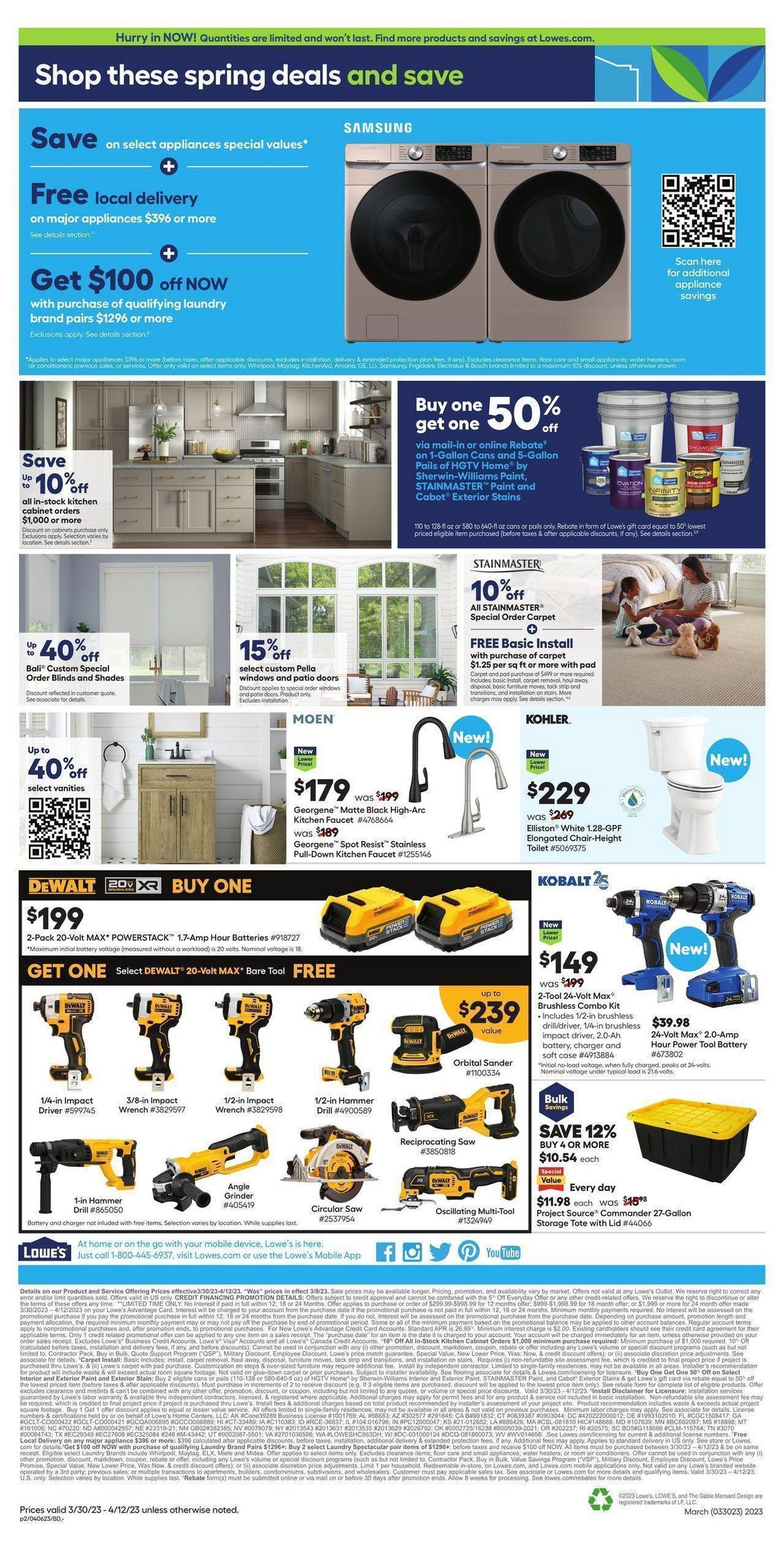 Lowe's Weekly Ad from March 30