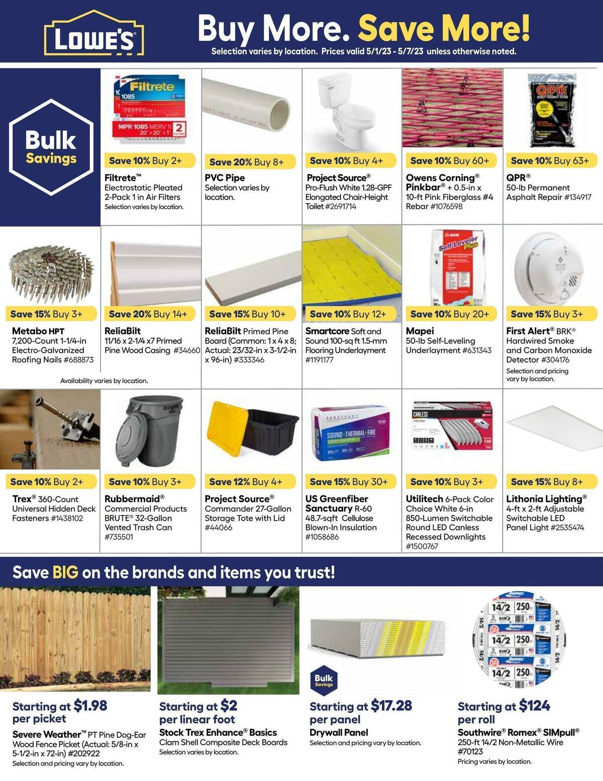 Lowe's Pro Ad Weekly Ad from May 1