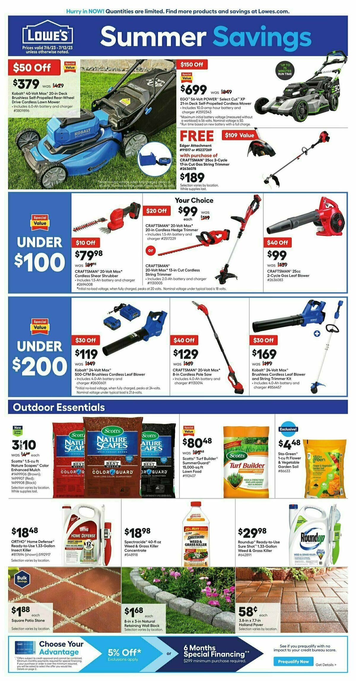 Lowe's Weekly Ad from July 6