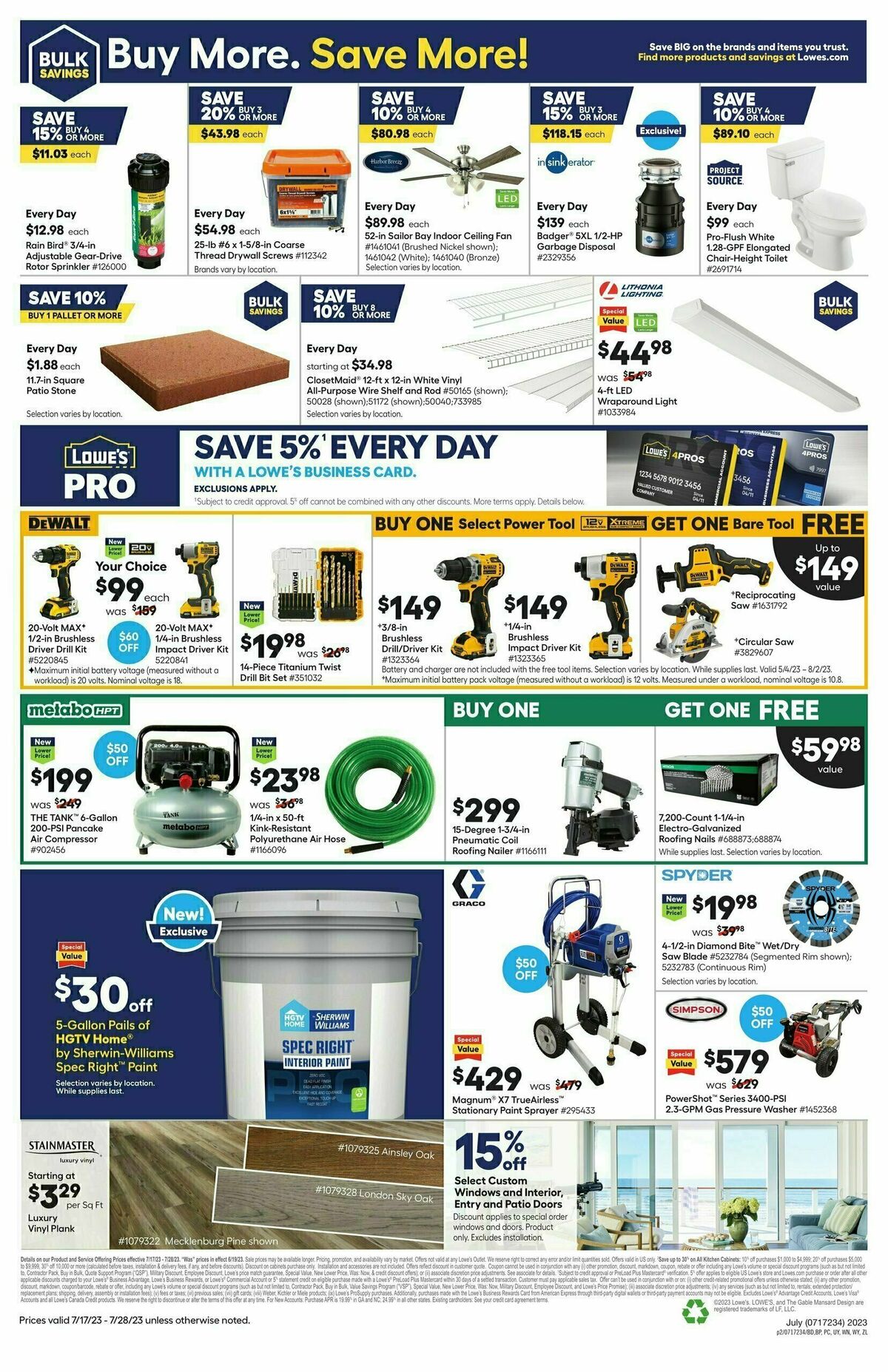 Lowe's Pro Weekly Ad from July 17