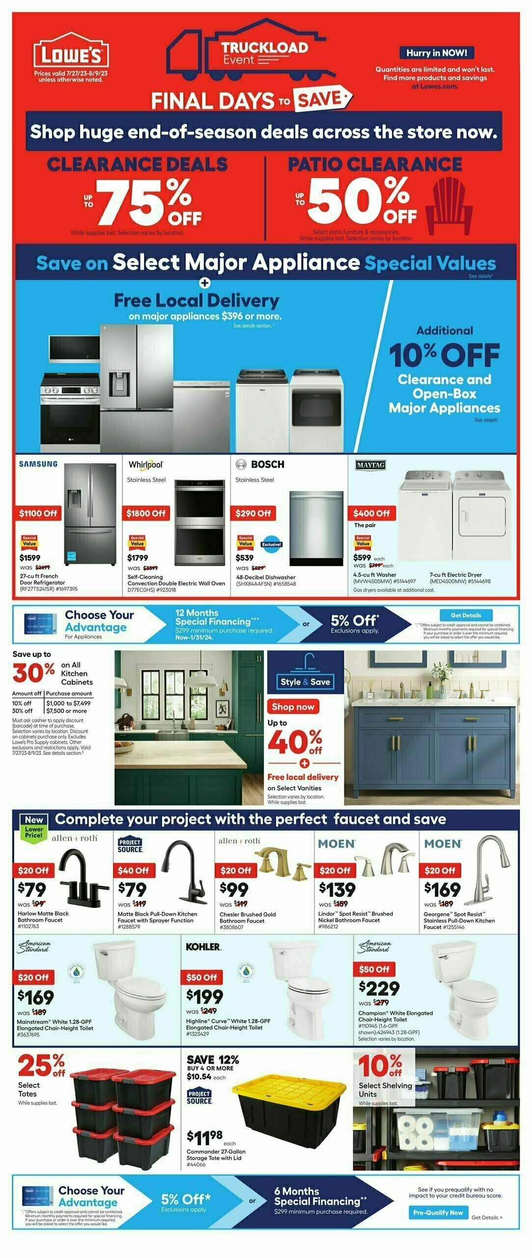 Lowe's Weekly Ad from July 27