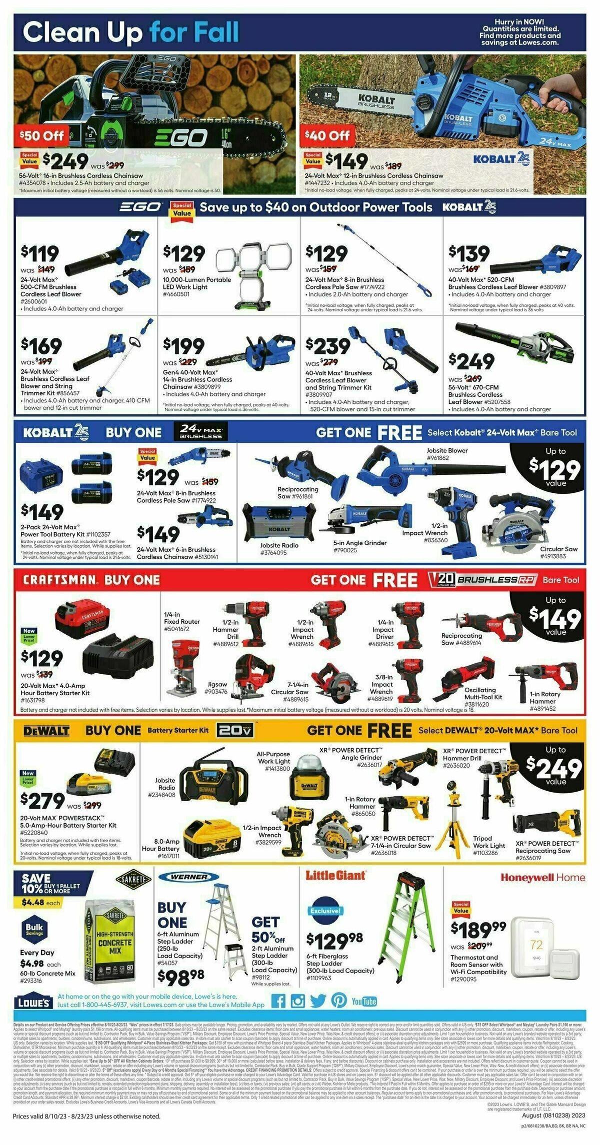 Lowe's Weekly Ad from August 10