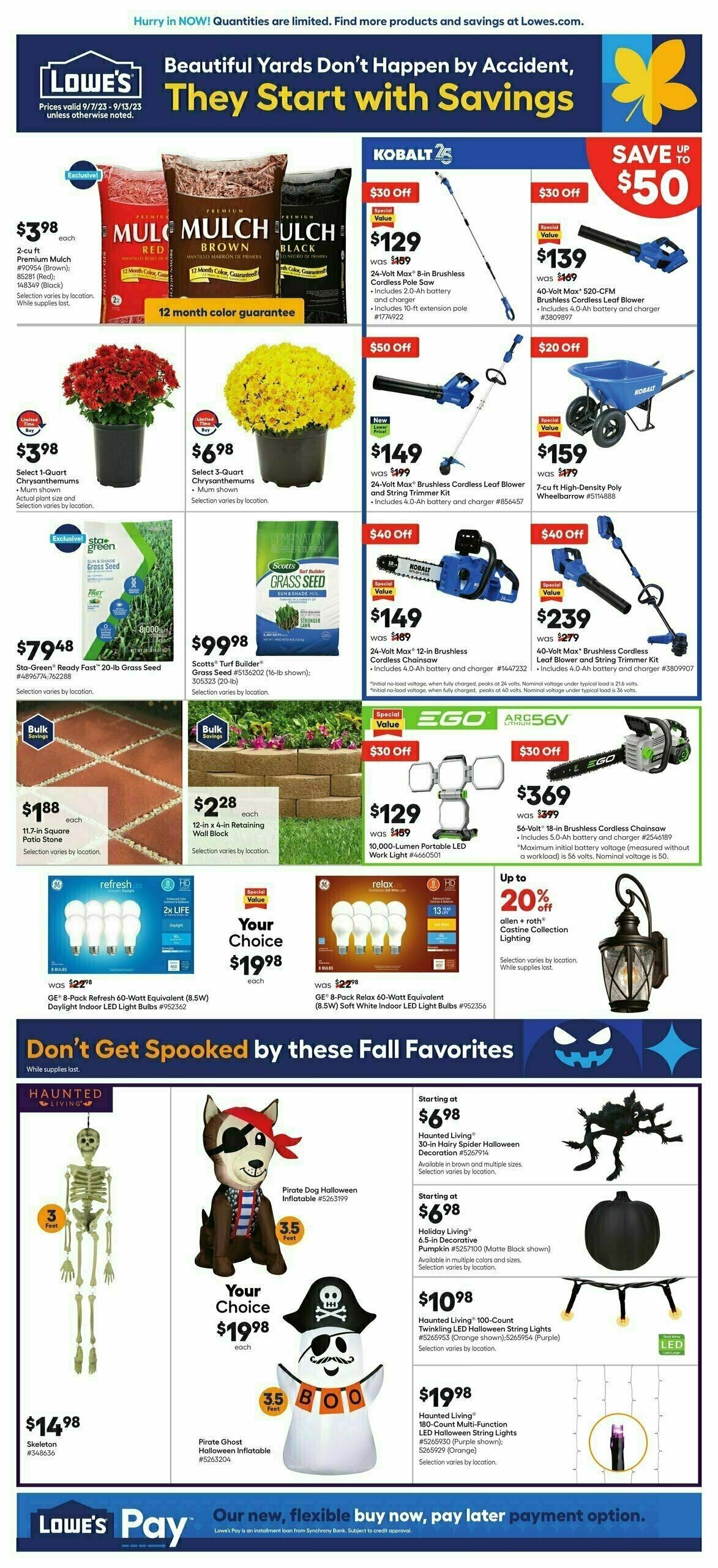 Lowe's Weekly Ad from September 7