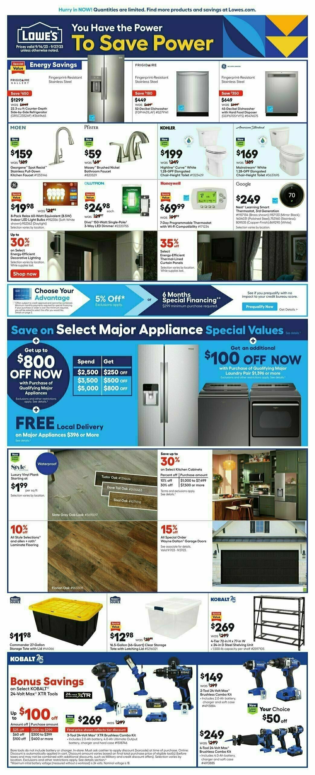 Lowe's Weekly Ad from September 14