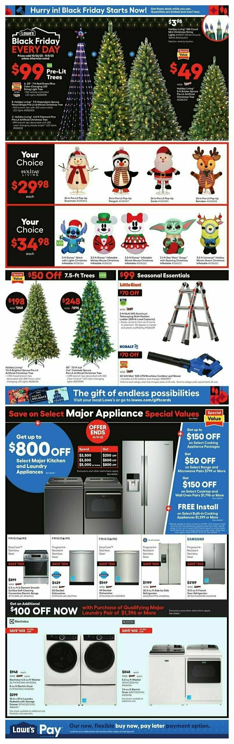 Lowe's Weekly Ad from October 26