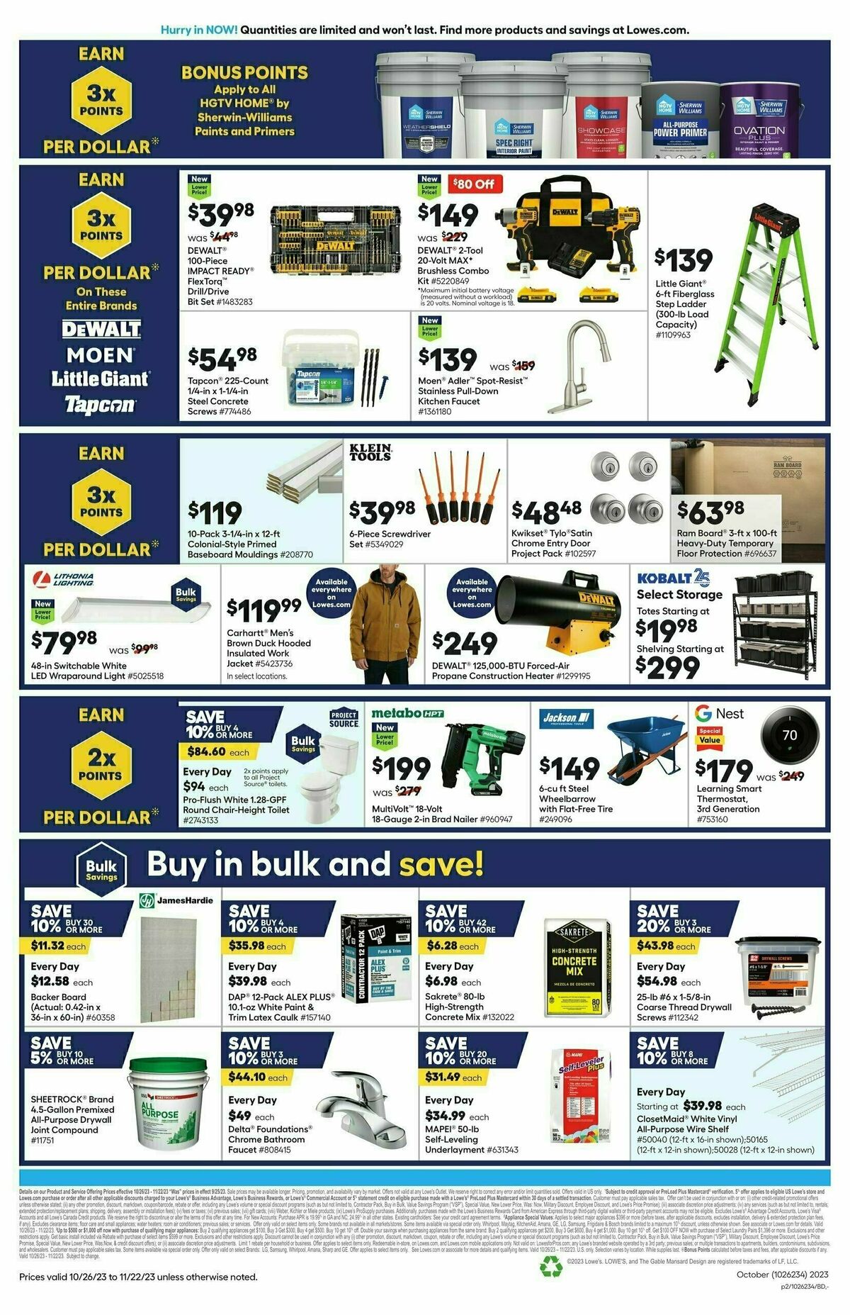 Lowe's Pro Ad Weekly Ad from October 26