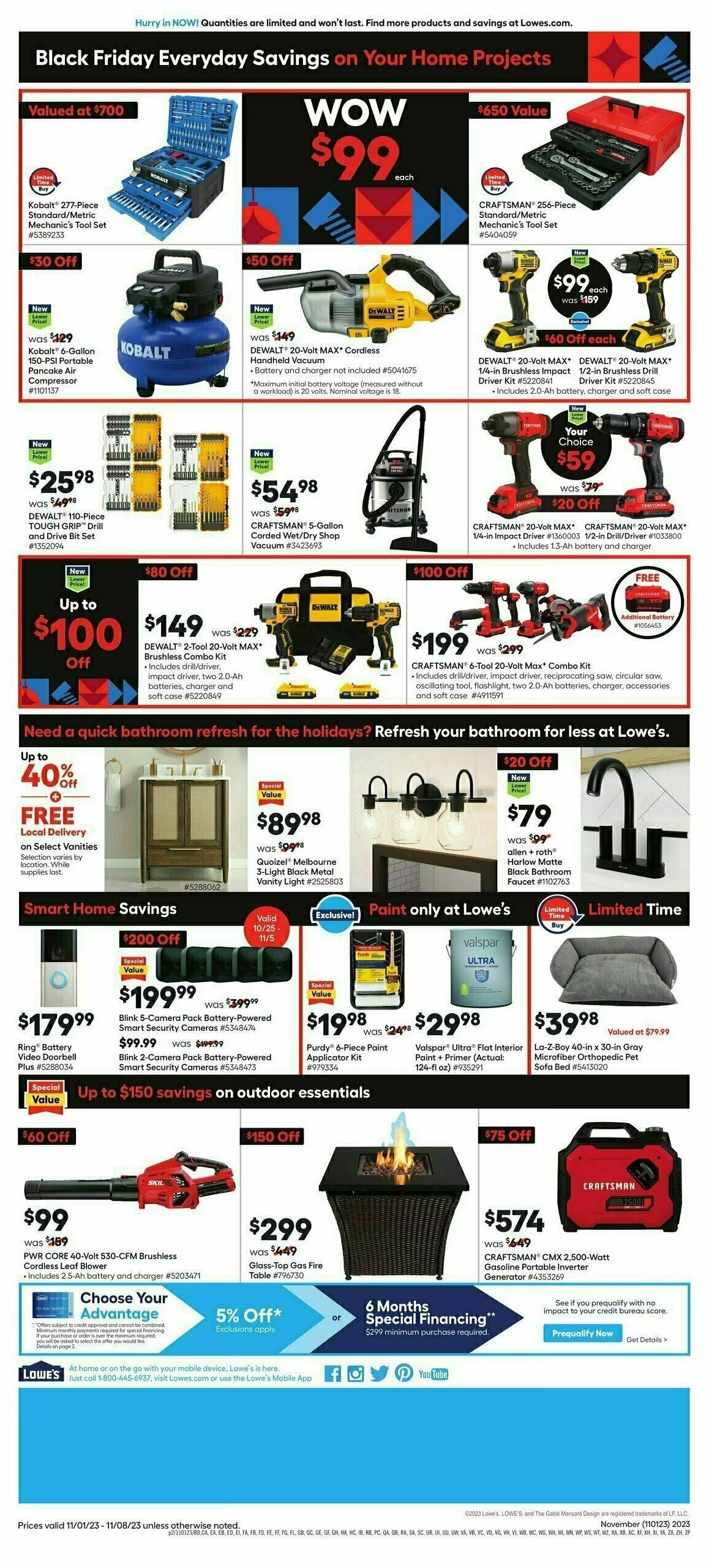 Lowe's Weekly Ad from November 1