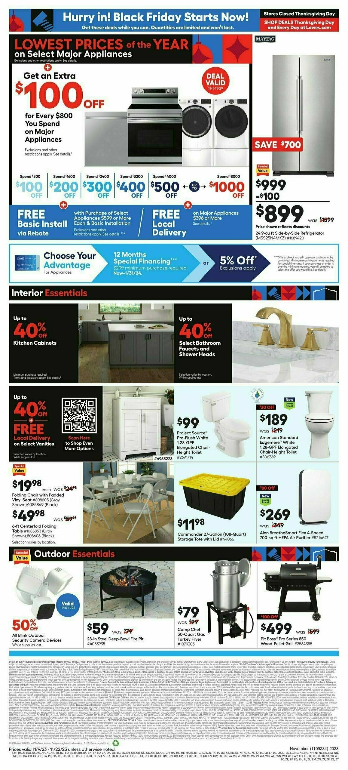 Lowe's Weekly Ad from November 9