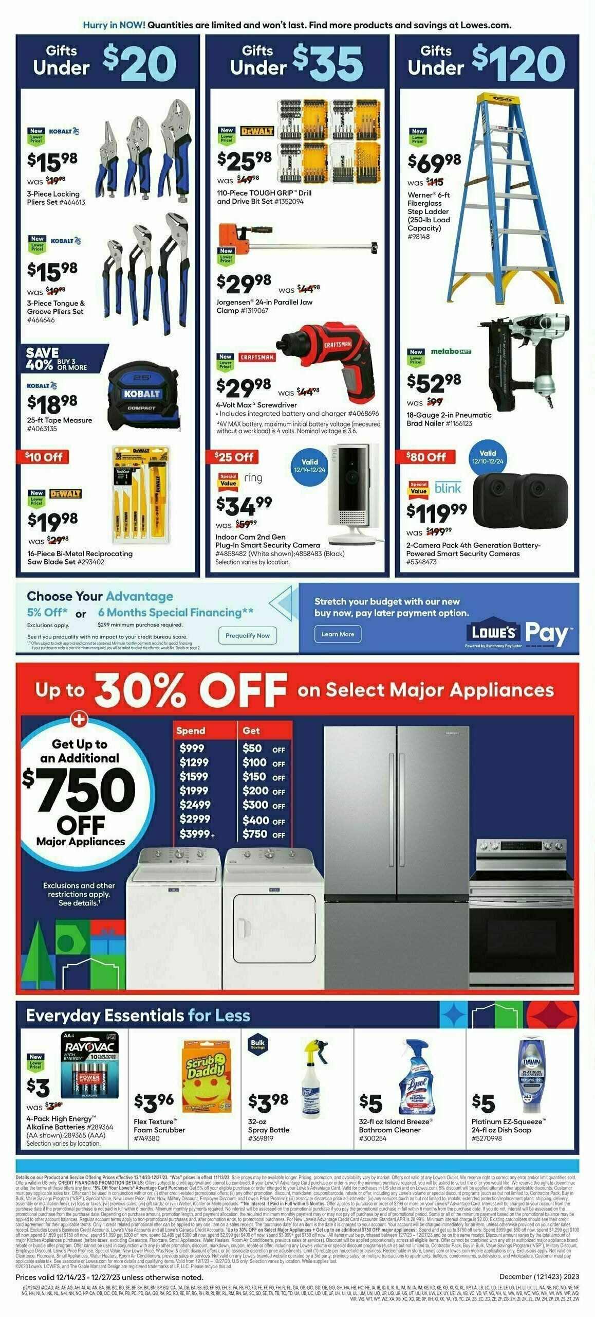 Lowe's Weekly Ad from December 14