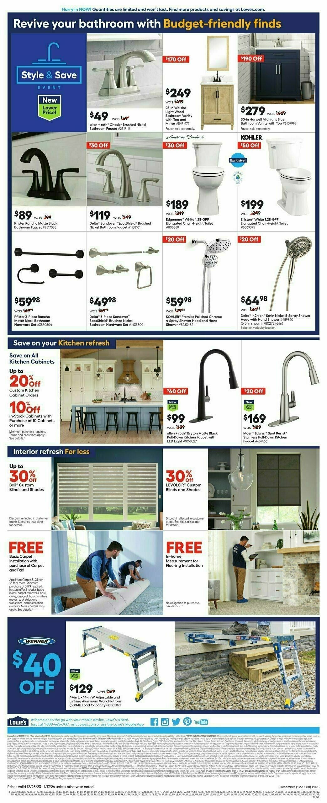 Lowe's Weekly Ad from December 28