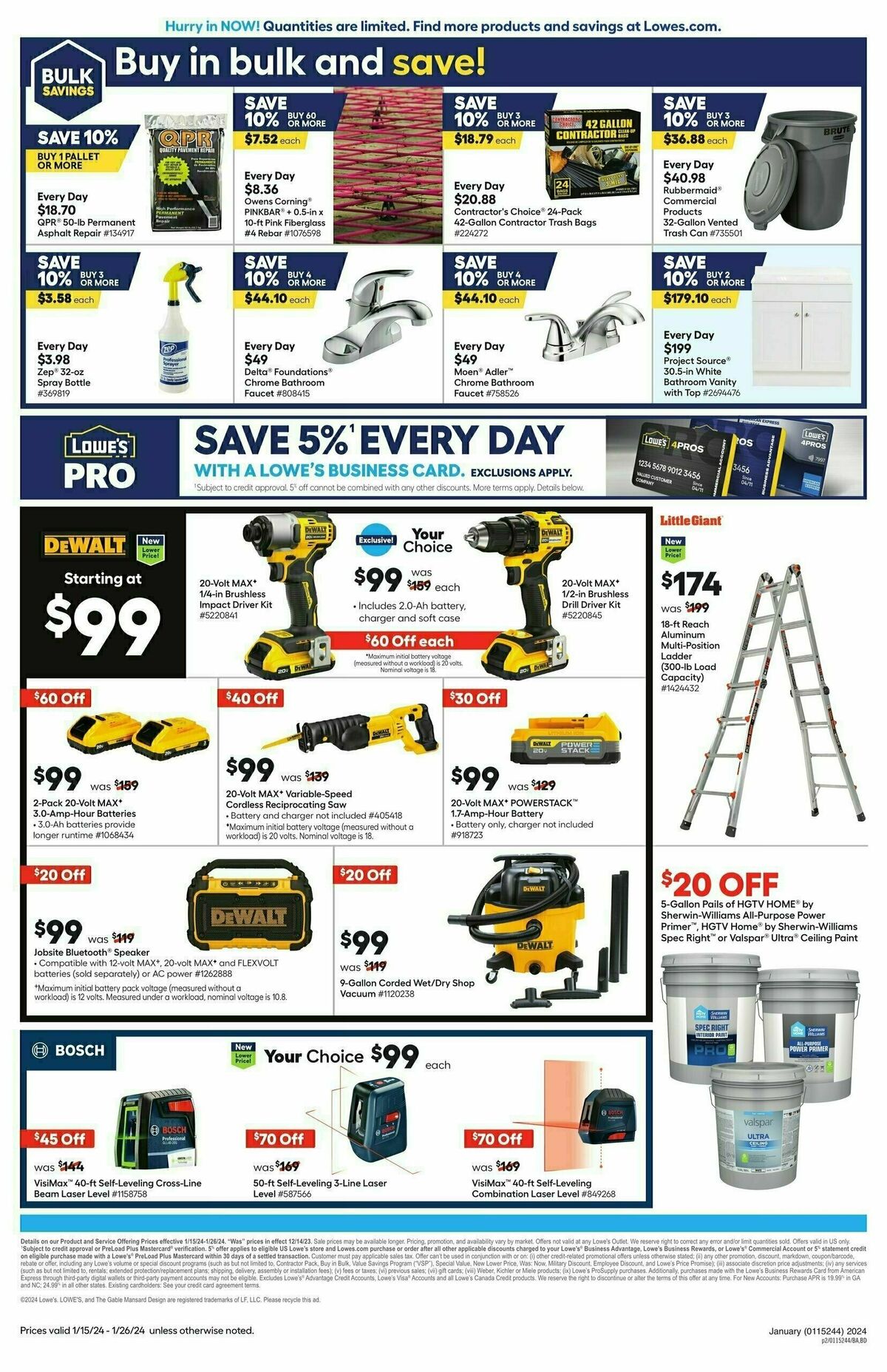 Lowe's Weekly Ad from January 15