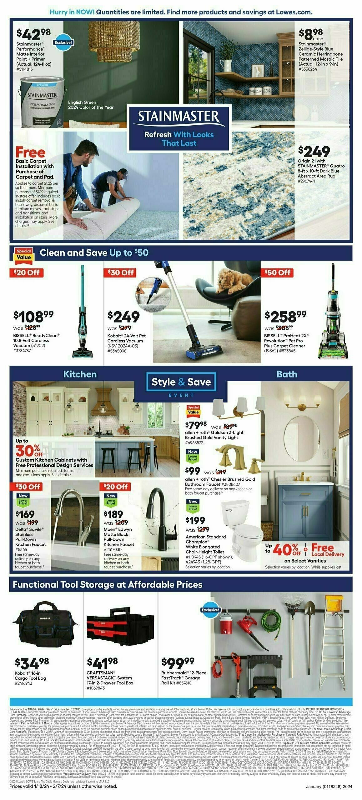 Lowe's Weekly Ad from January 18
