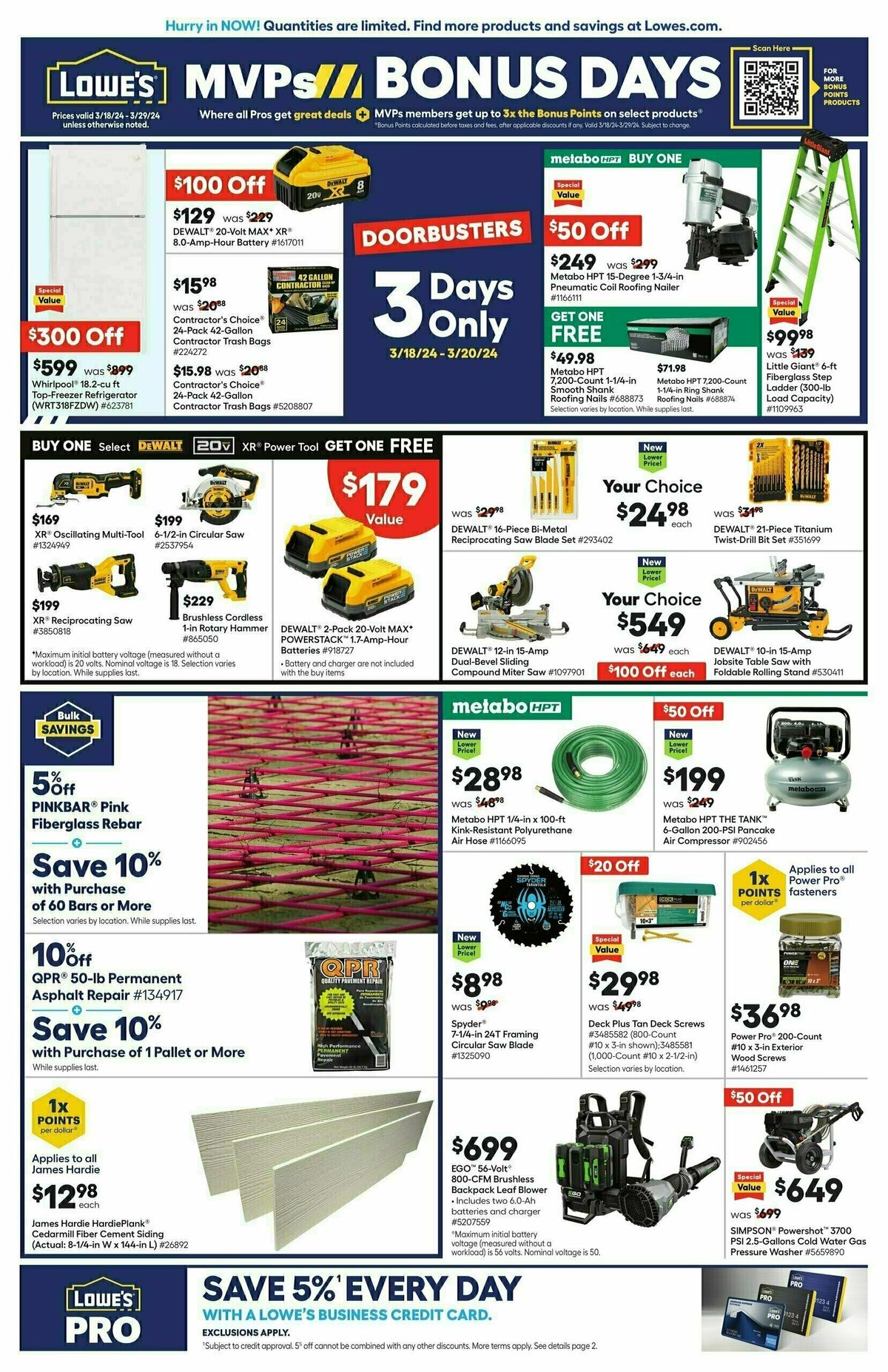 Lowe's Pro Ad Weekly Ad from March 18