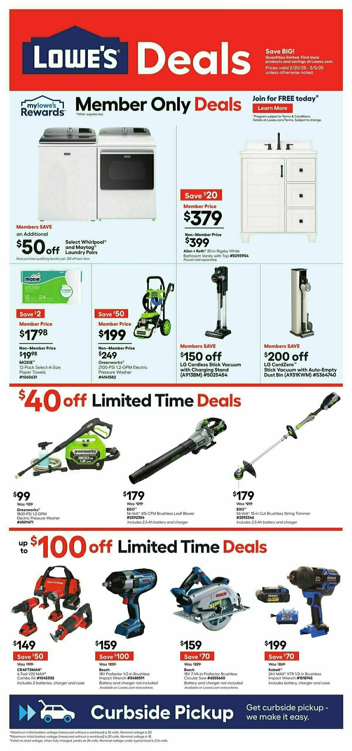 Lowe's Weekly Ad from February 20
