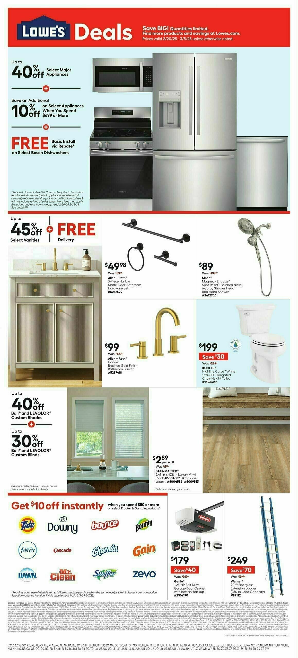 Lowe's Weekly Ad from February 20