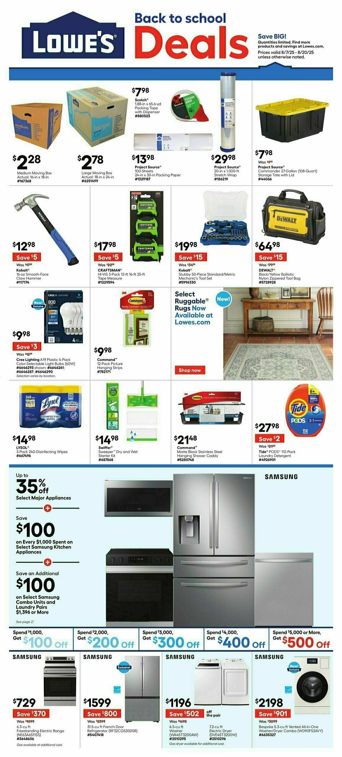Lowe's Weekly Ad from August 7