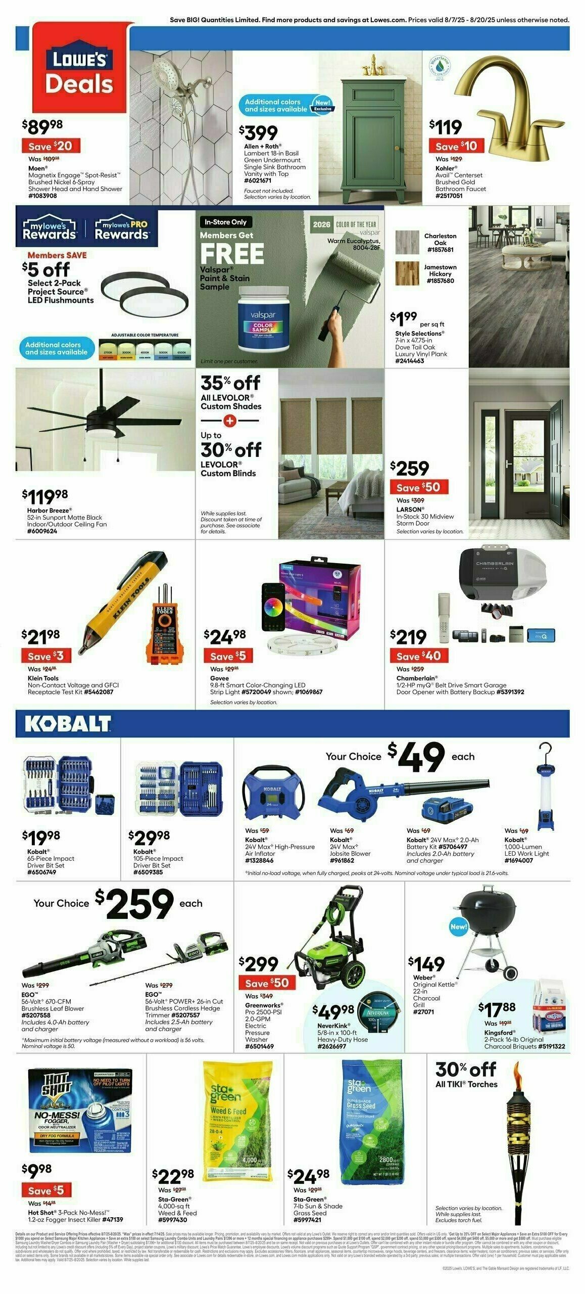 Lowe's Weekly Ad from August 7