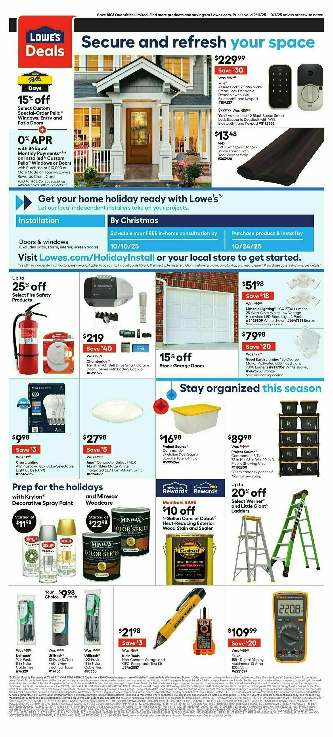 Lowe's Weekly Ad from September 11