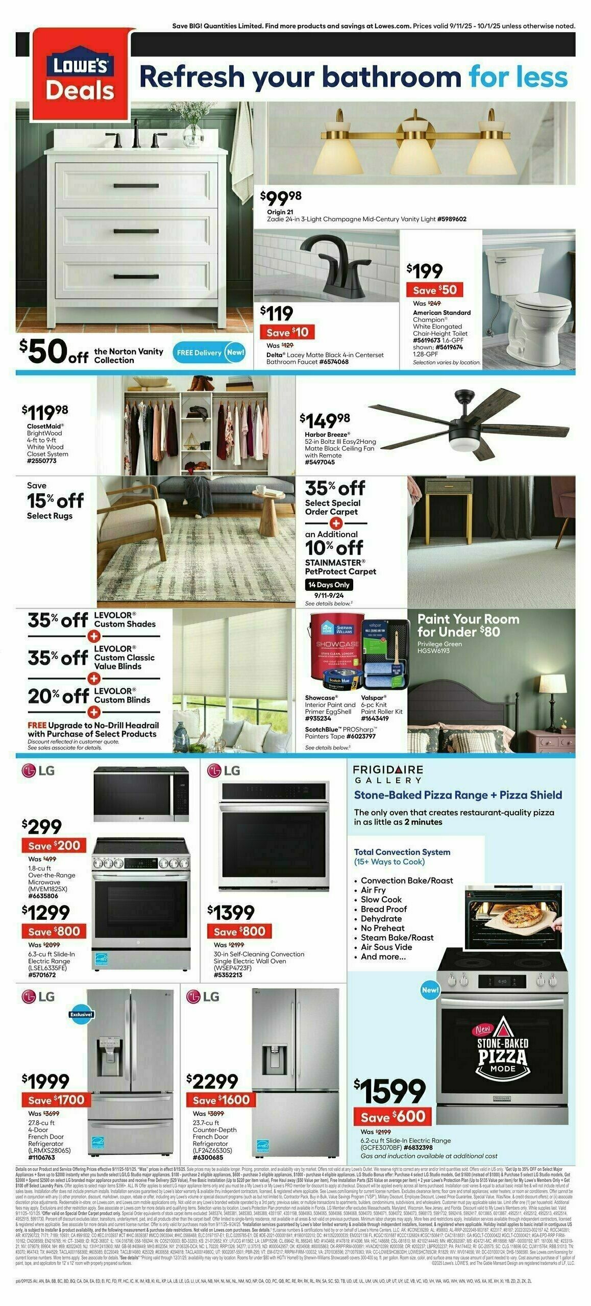 Lowe's Weekly Ad from September 11