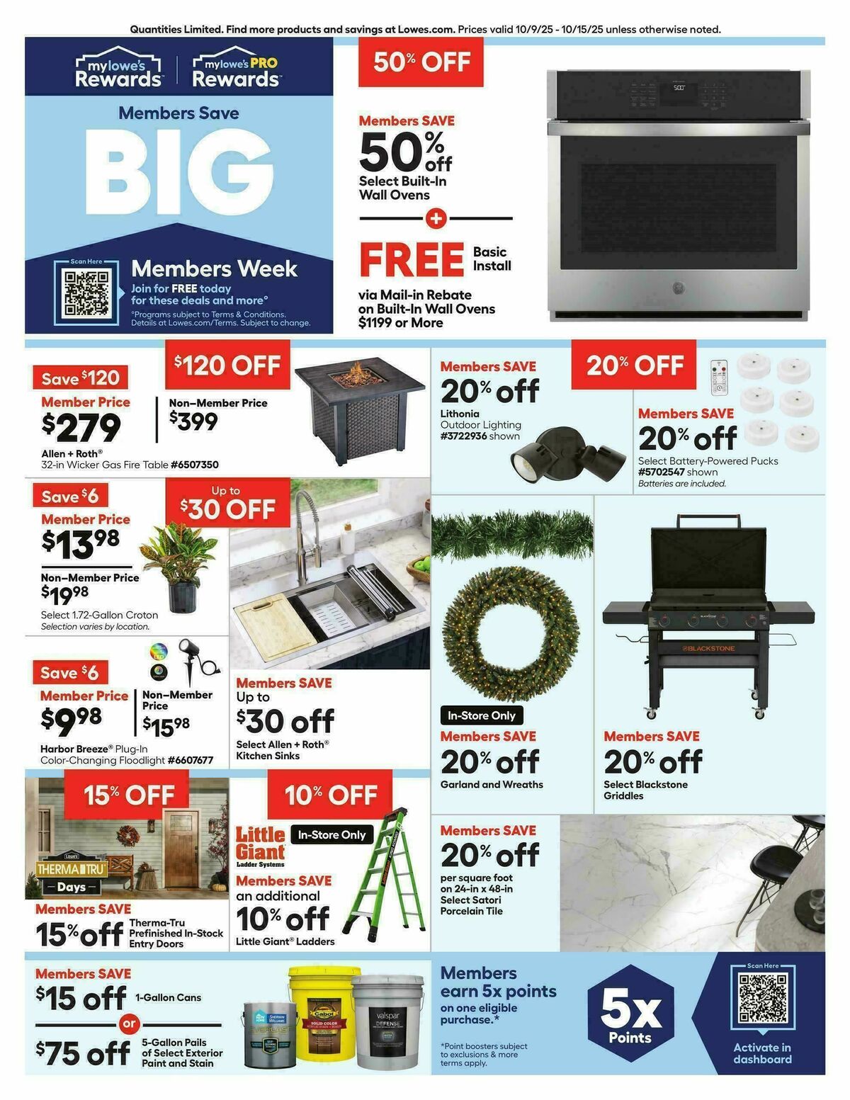 Lowe's Weekly Ad from October 9