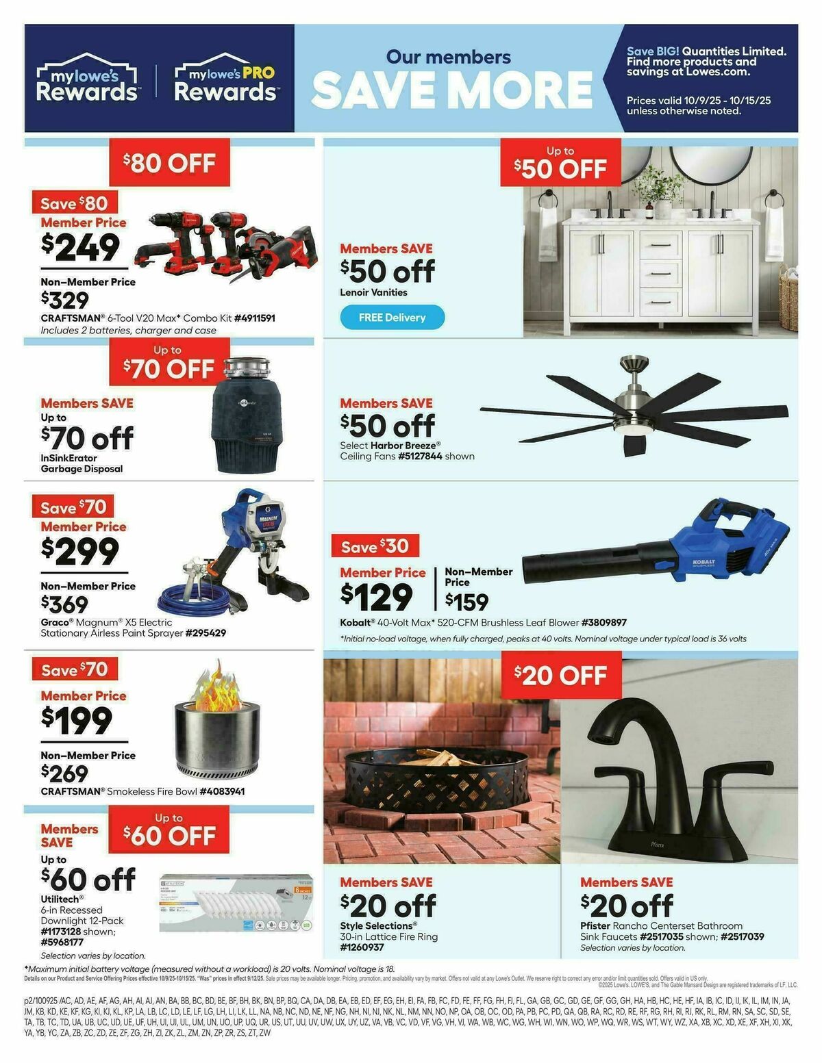 Lowe's Weekly Ad from October 9