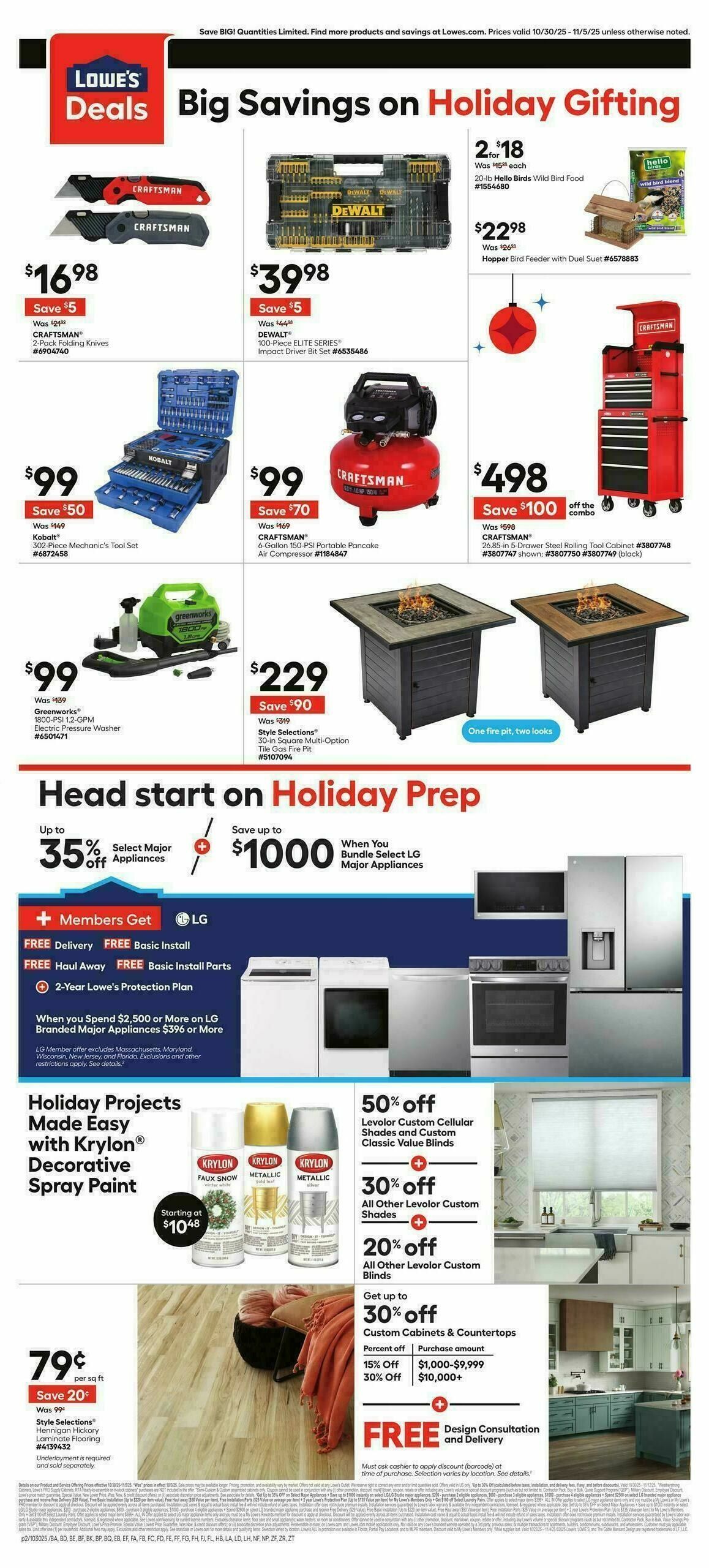 Lowe's Weekly Ad from October 30