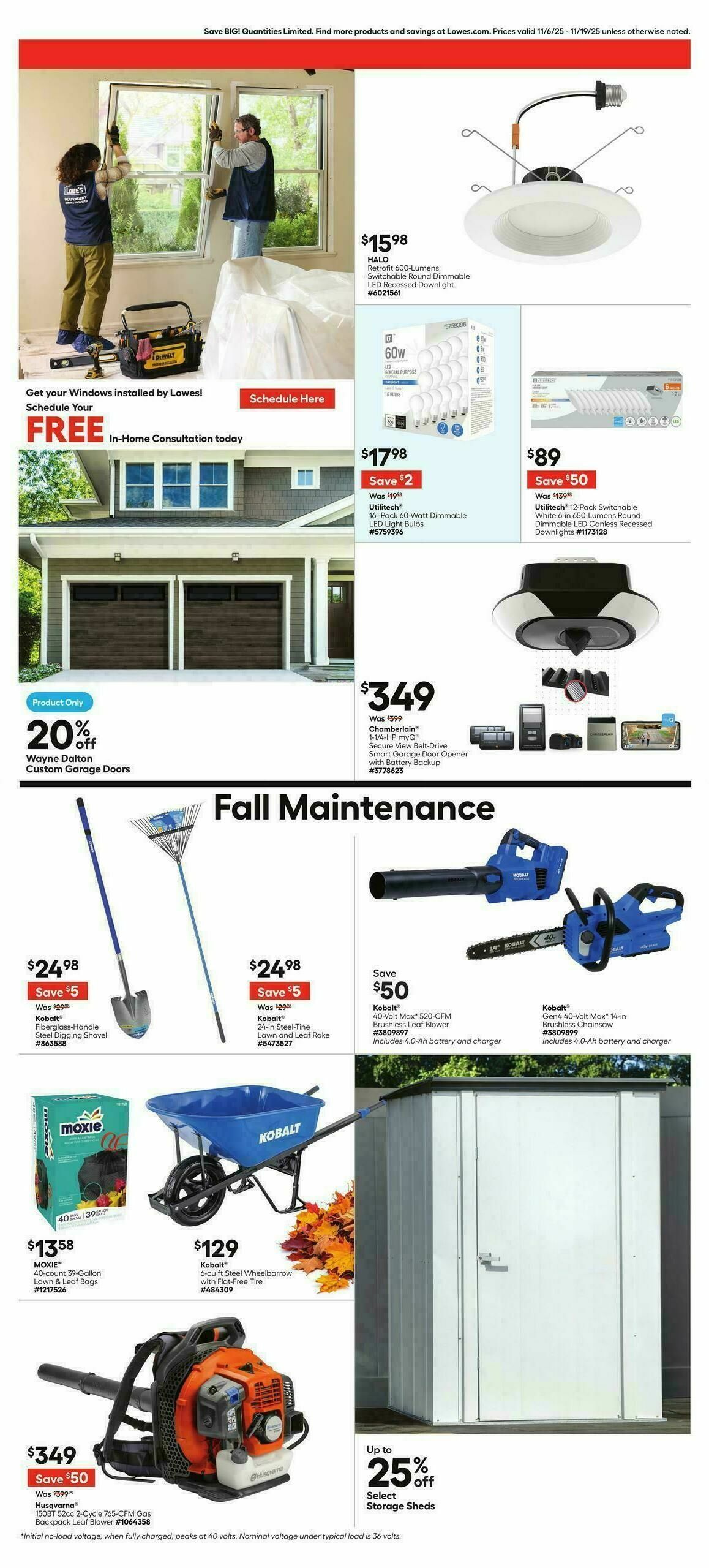 Lowe's Weekly Ad from November 6