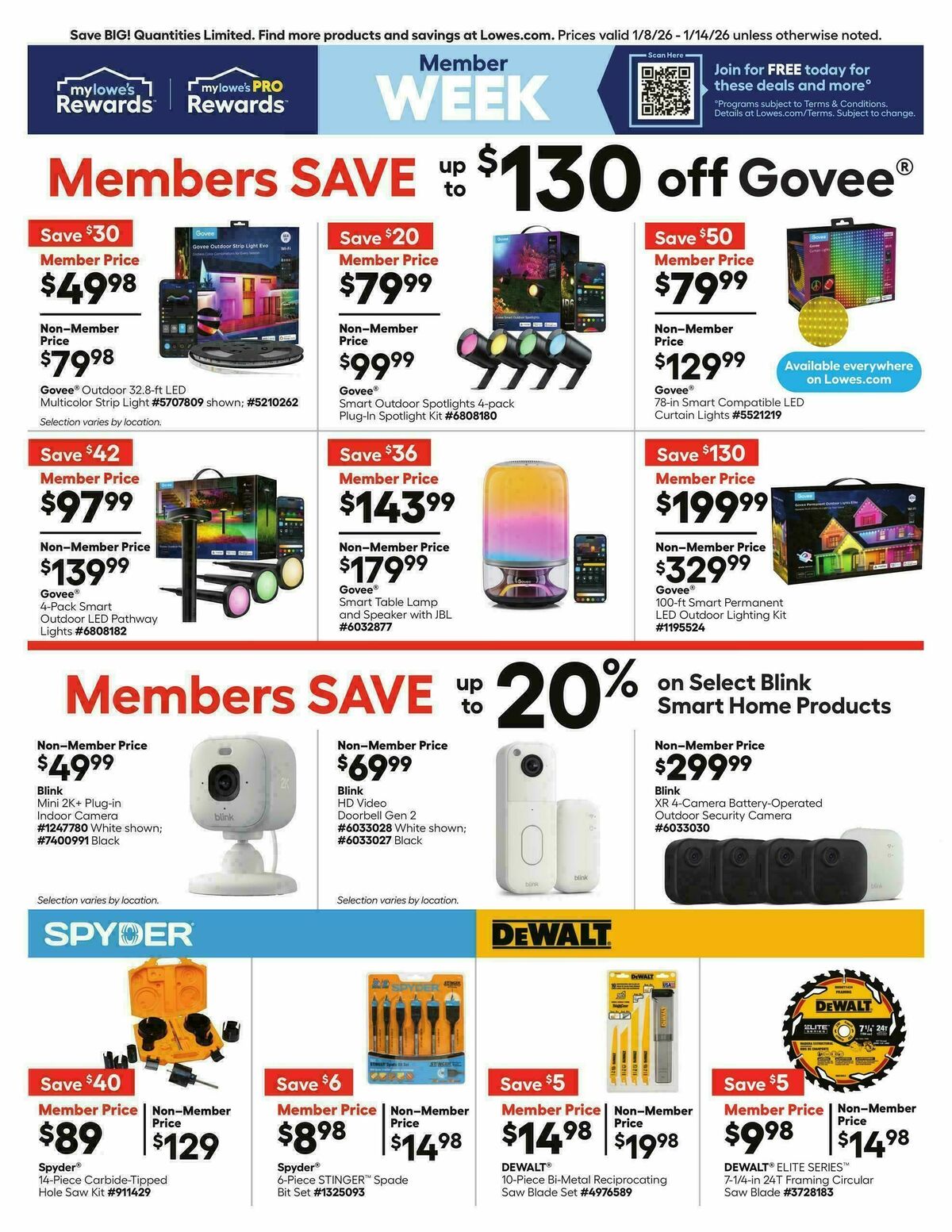 Lowe's Weekly Ad from January 8