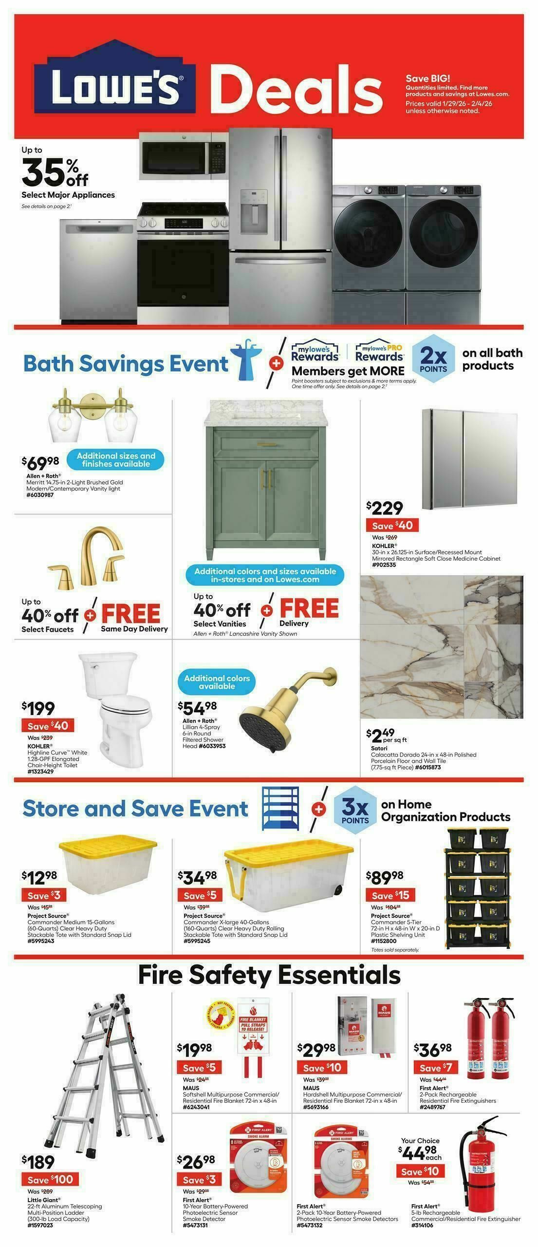 Lowe's Weekly Ad from January 29