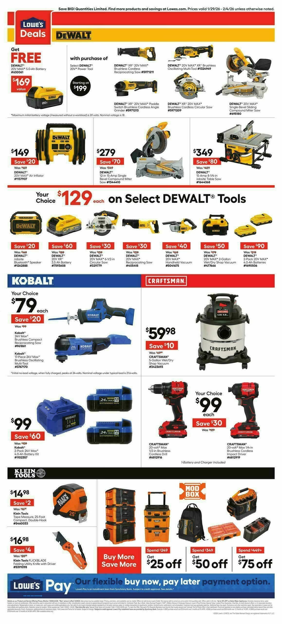 Lowe's Weekly Ad from January 29