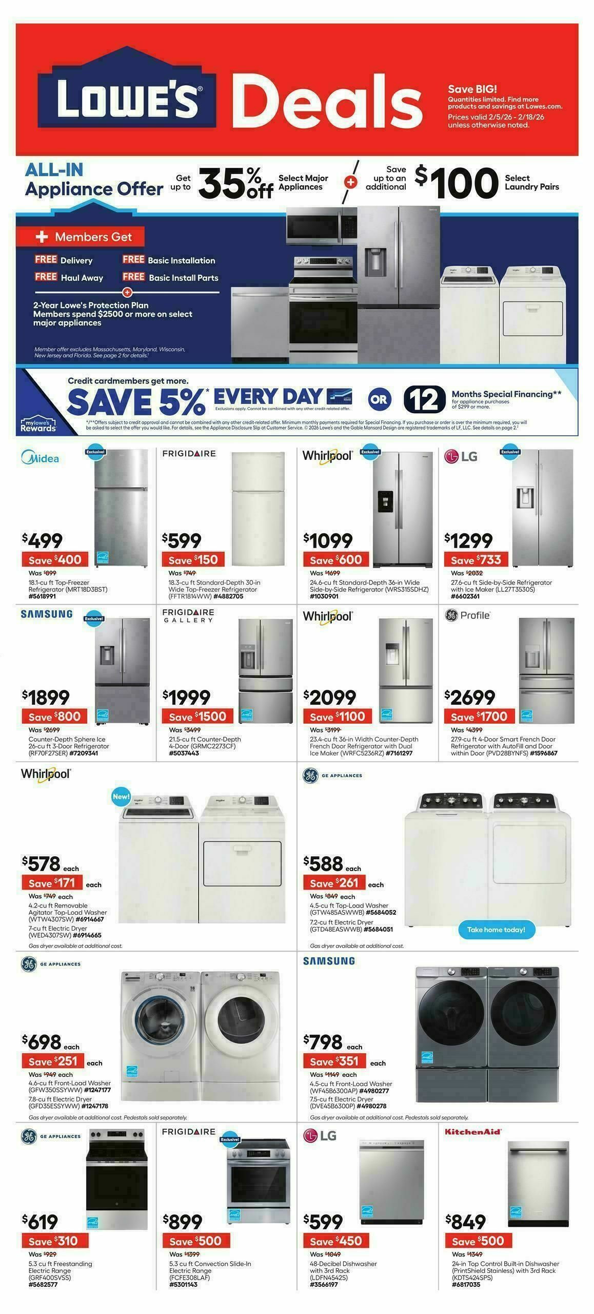 Lowe's Weekly Ad from February 5