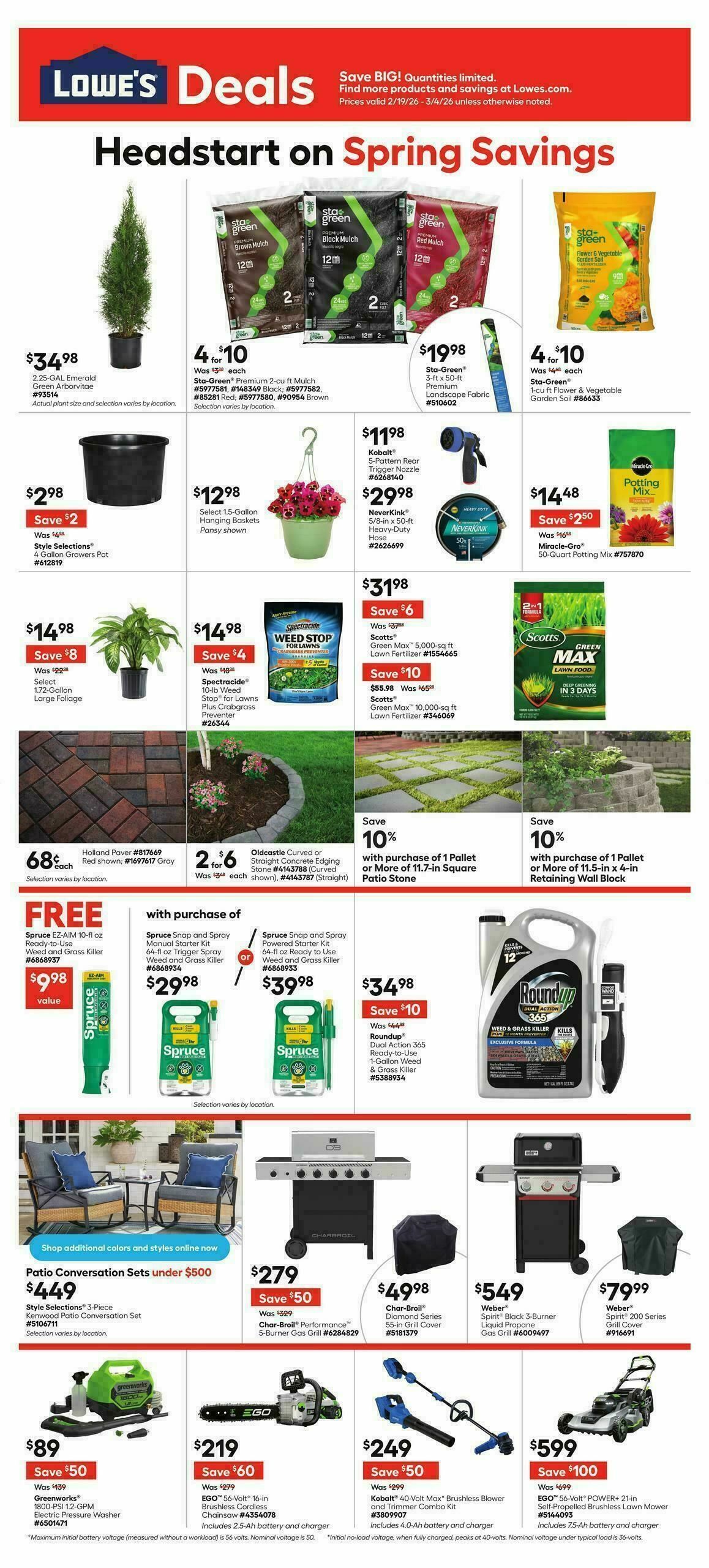 Lowe's Weekly Ad from February 19