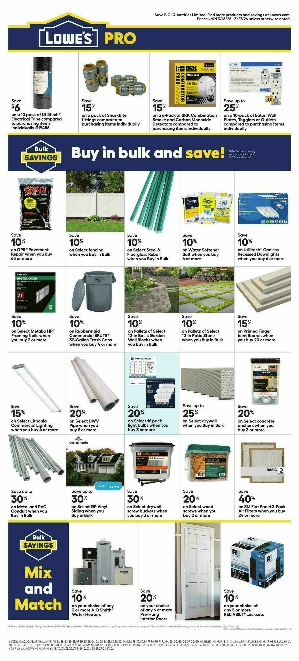 Lowe's Pro Ad Weekly Ad from March 16