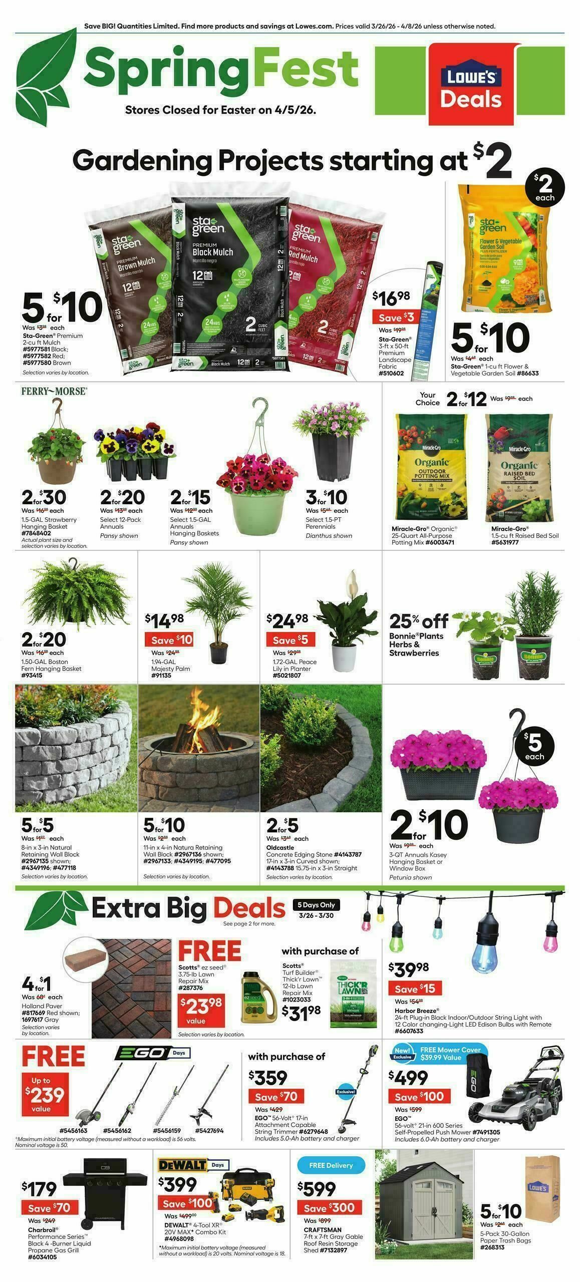 Lowe's Weekly Ad from March 26