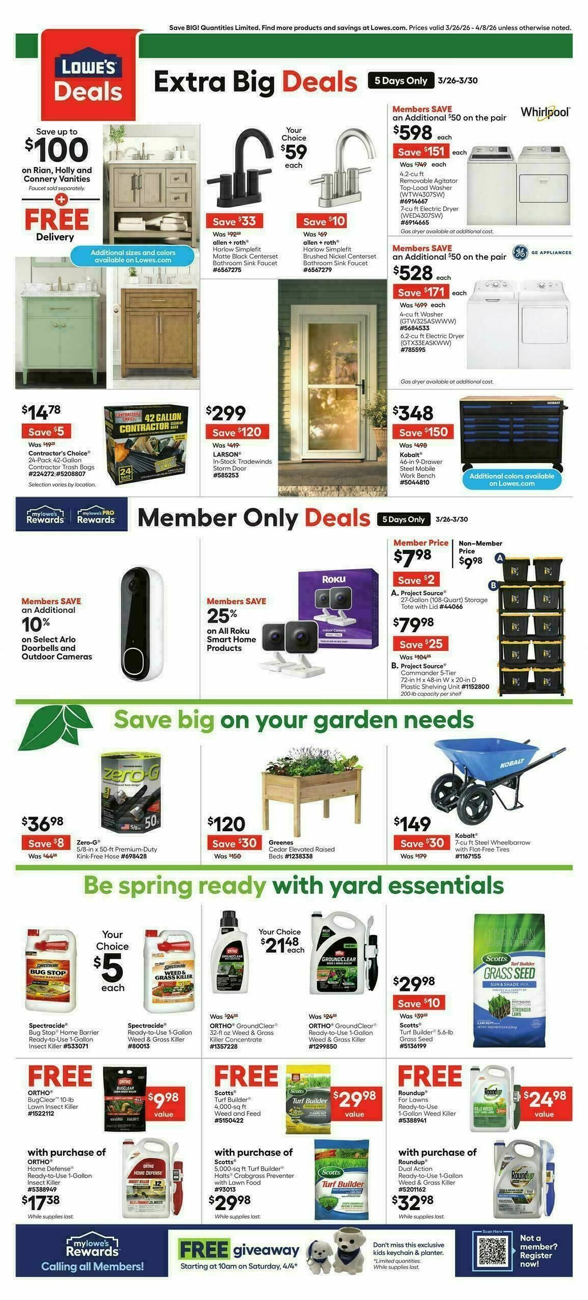 Lowe's Weekly Ad from March 26