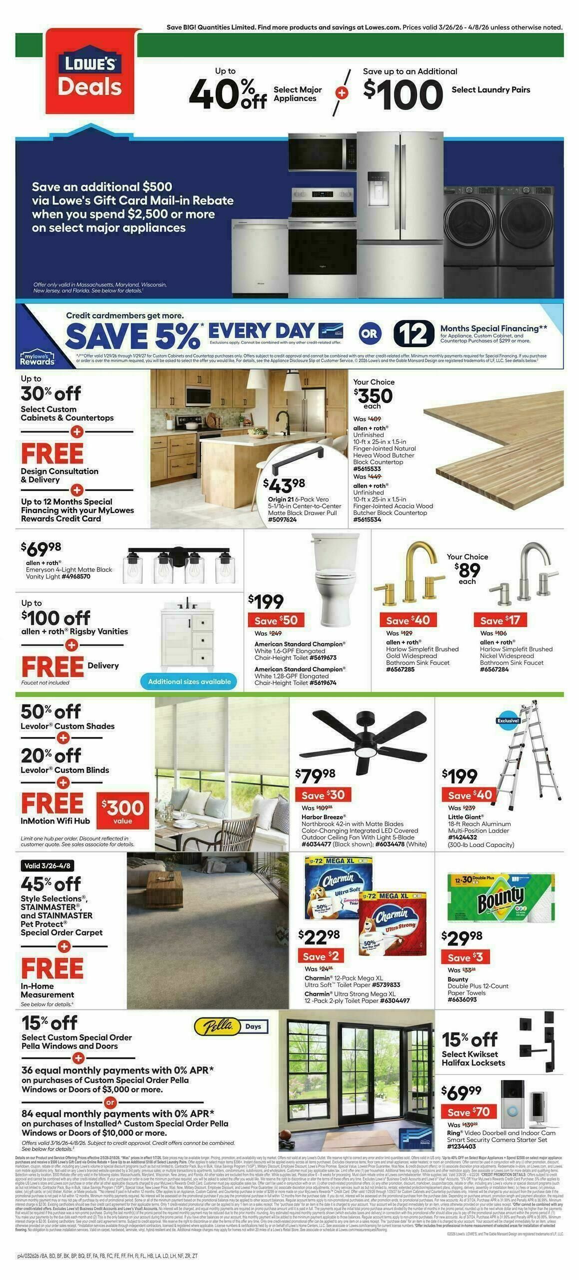 Lowe's Weekly Ad from March 26