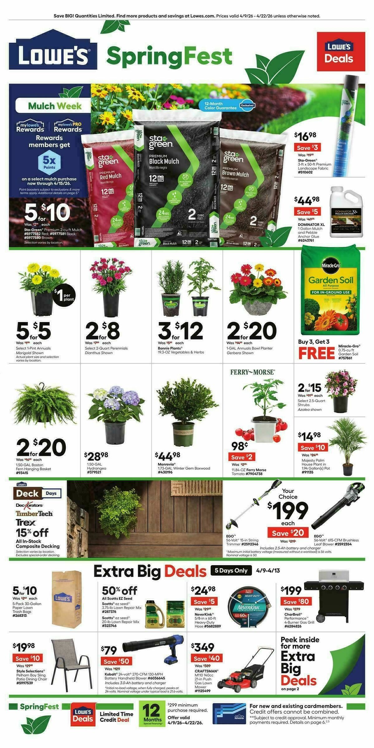 Lowe's Weekly Ad from April 9