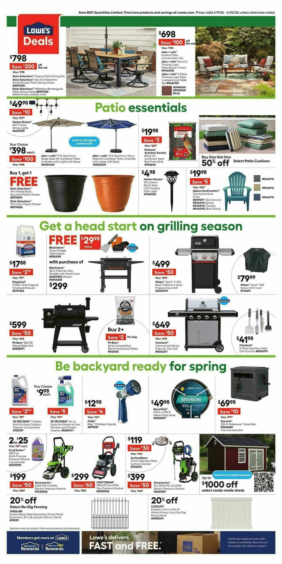 Lowe's Weekly Ad from April 9