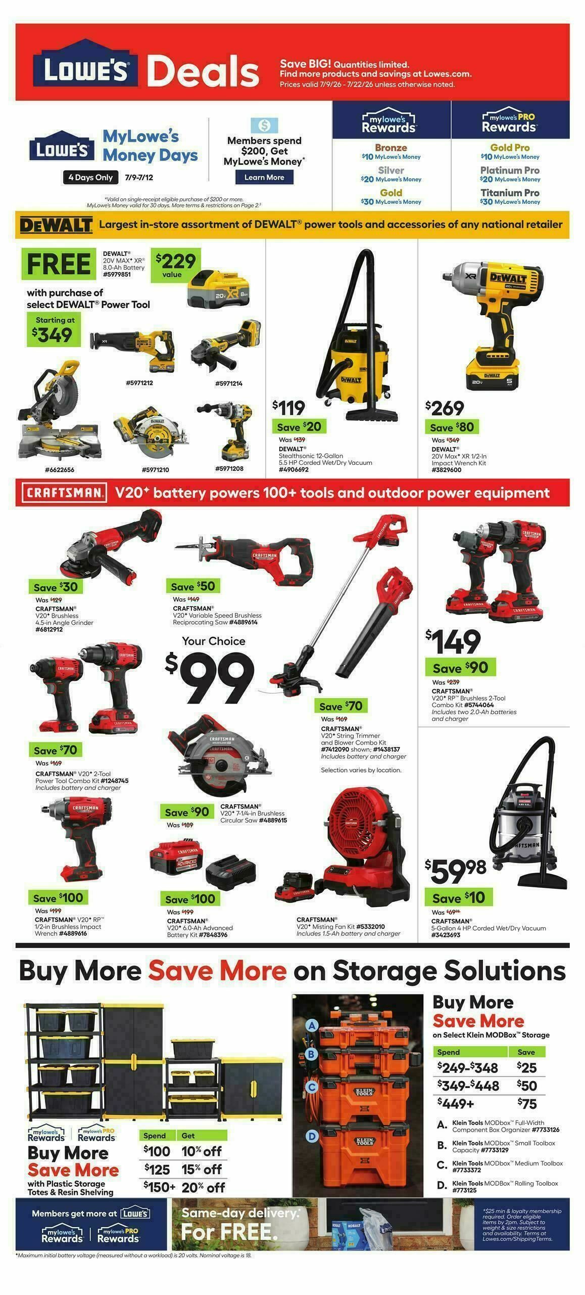 Lowe's Weekly Ad from July 9