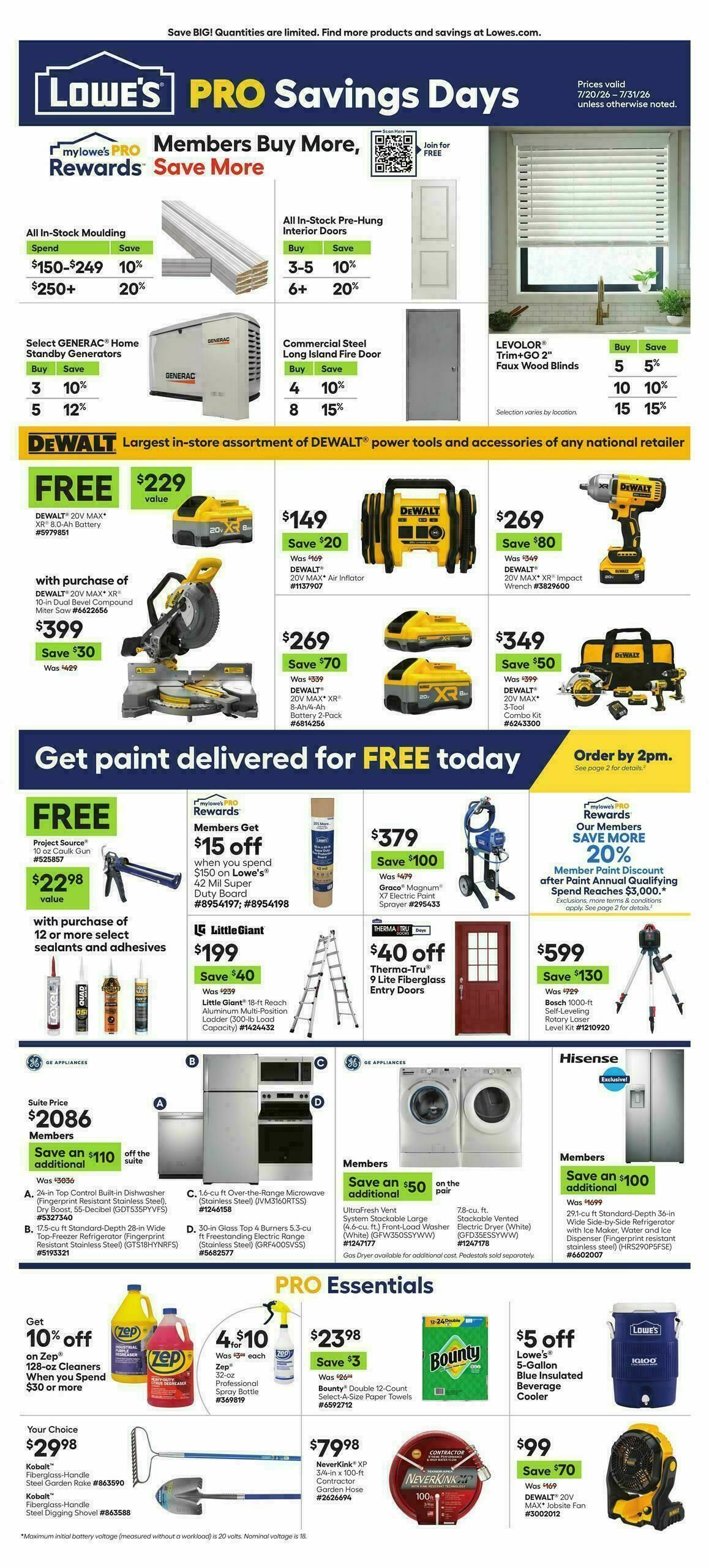 Lowe's Pro Ad Weekly Ad from July 20