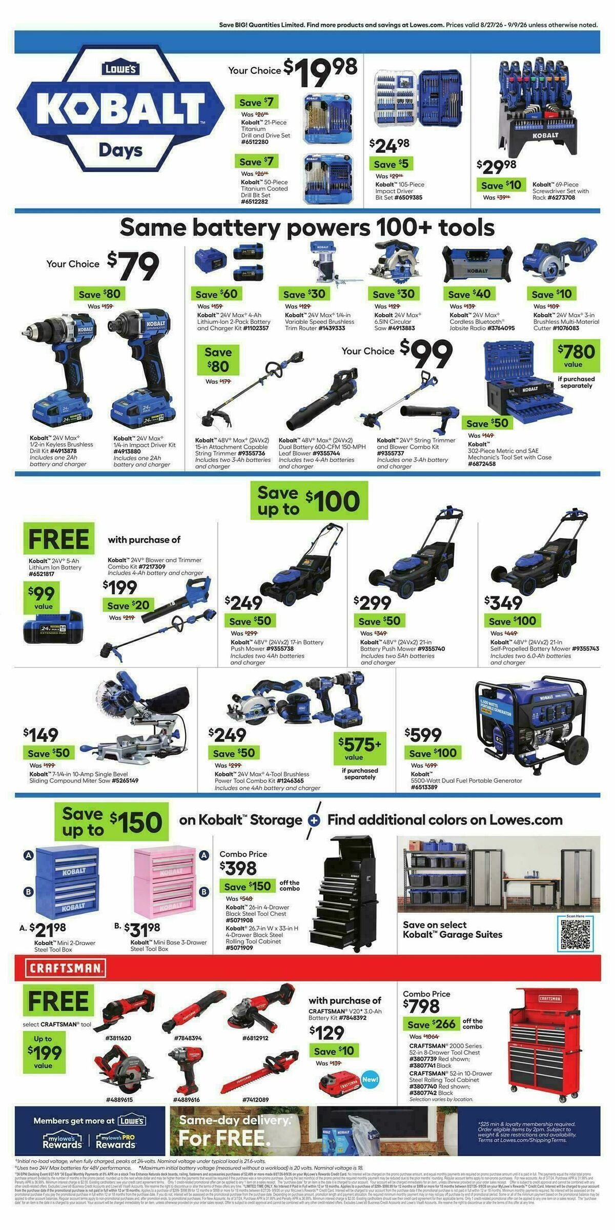 Lowe's Weekly Ad from August 27