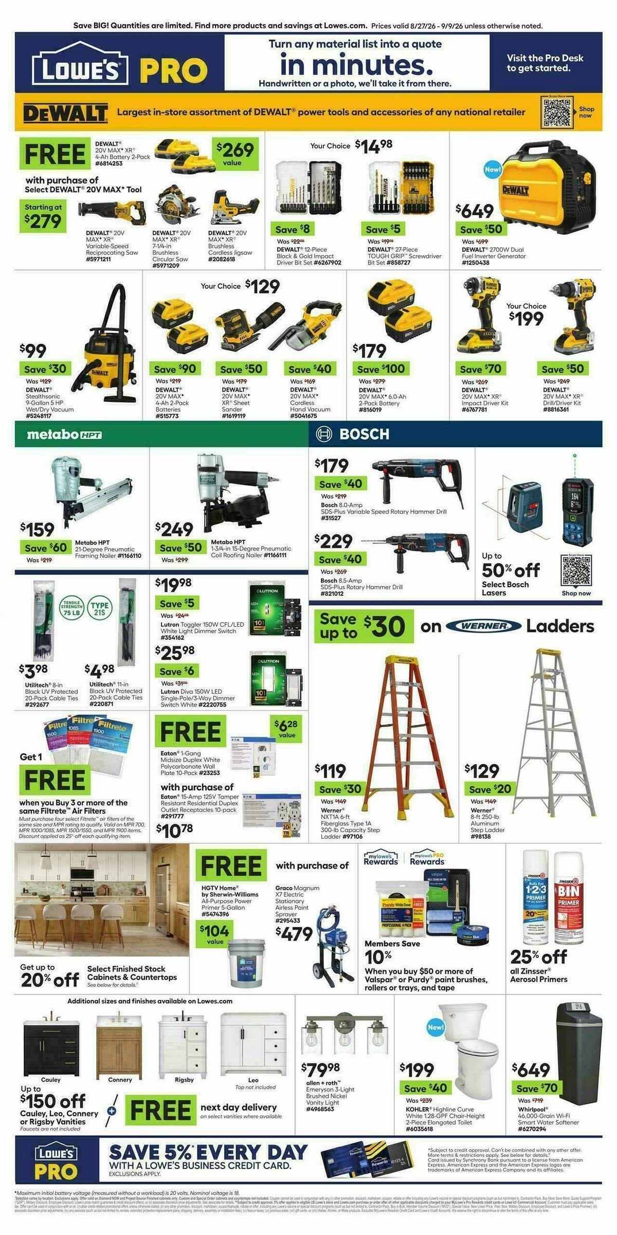 Lowe's Weekly Ad from August 27