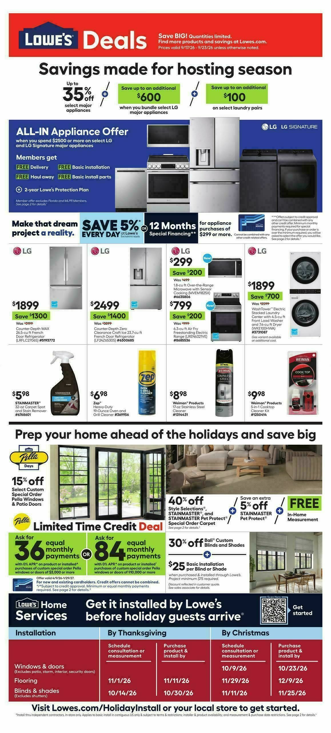 Lowe's Weekly Ad from September 17