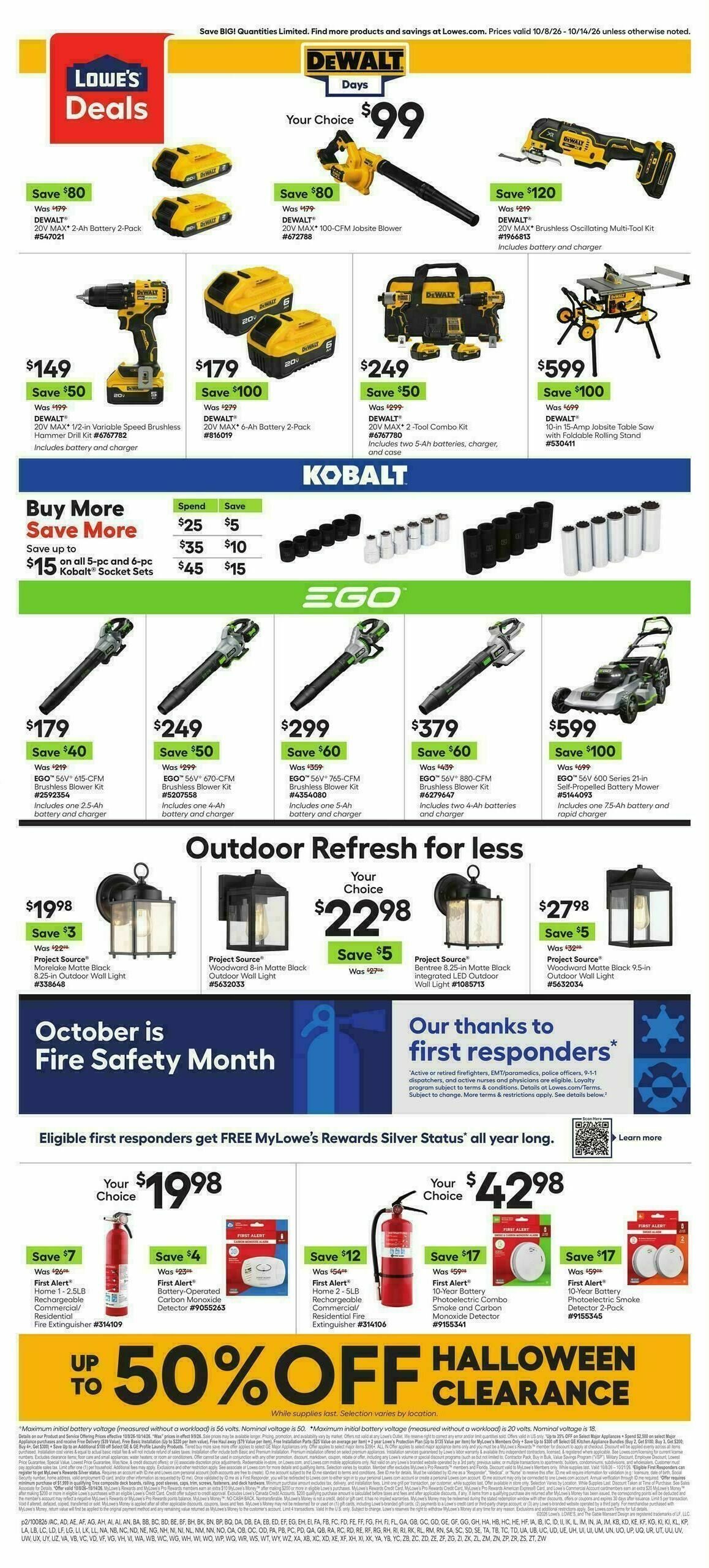 Lowe's Weekly Ad from October 8