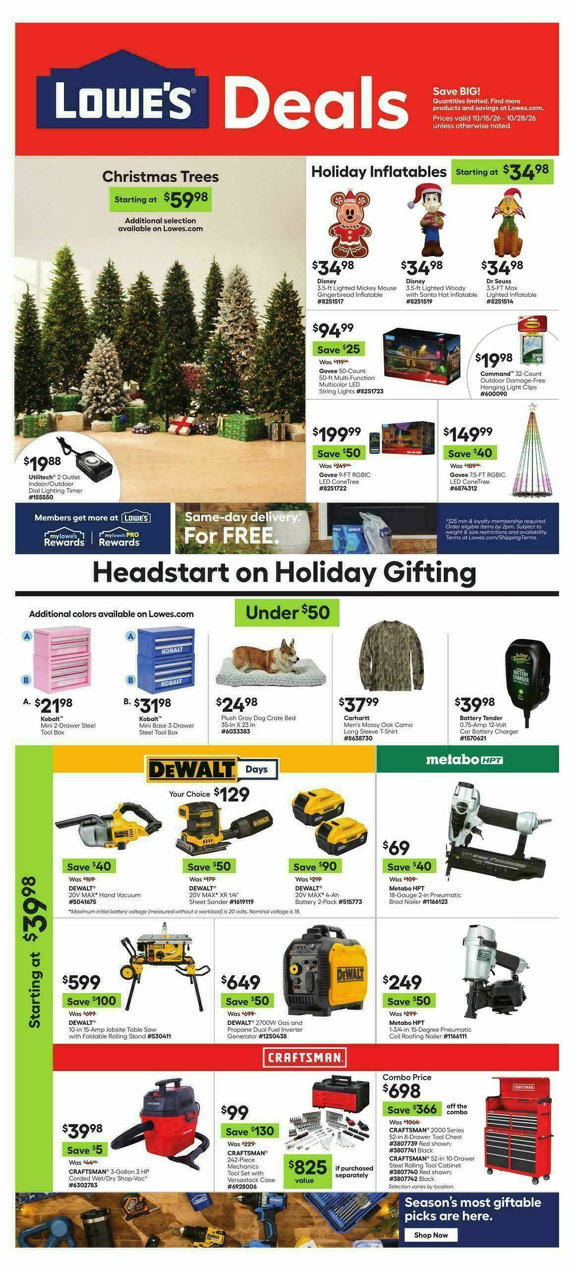 Lowe's Weekly Ad from October 15