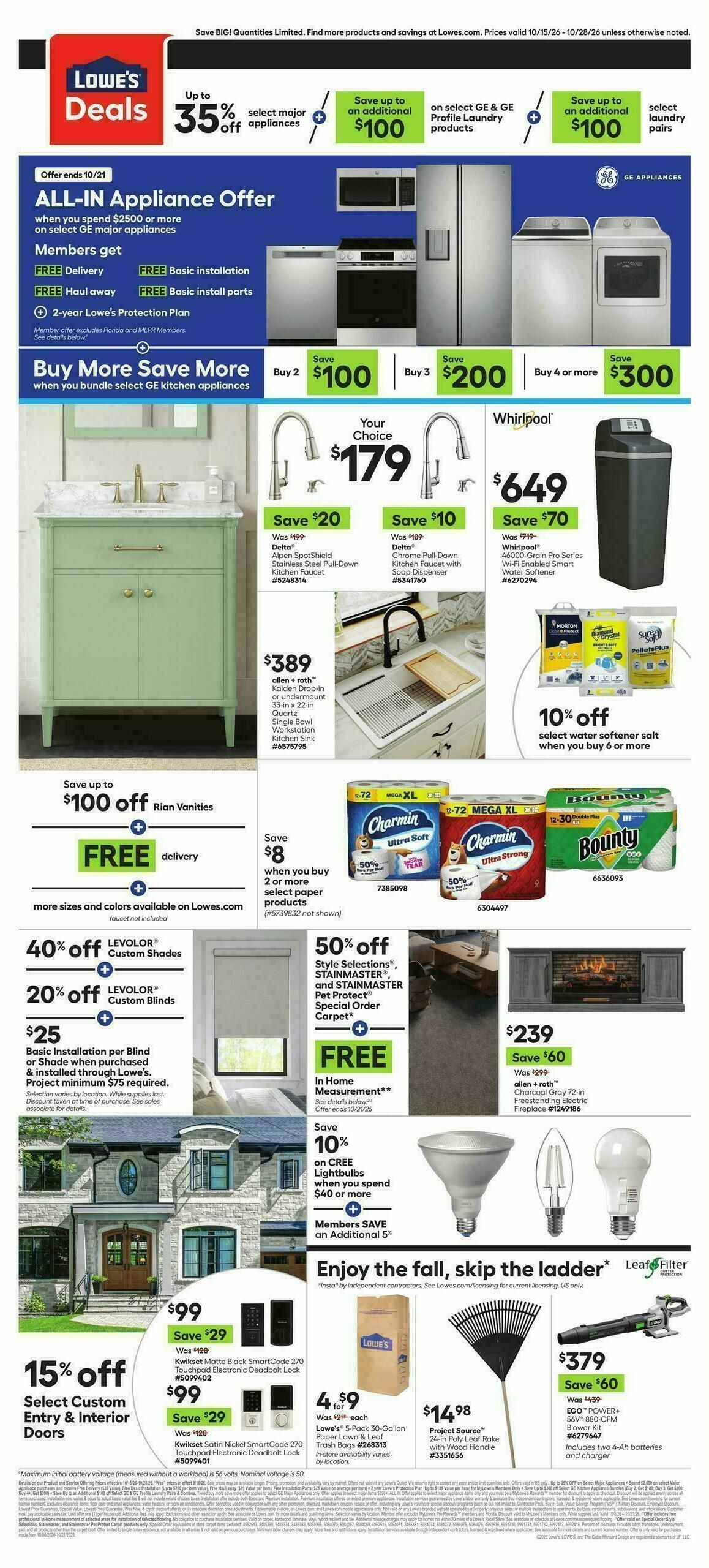 Lowe's Weekly Ad from October 15