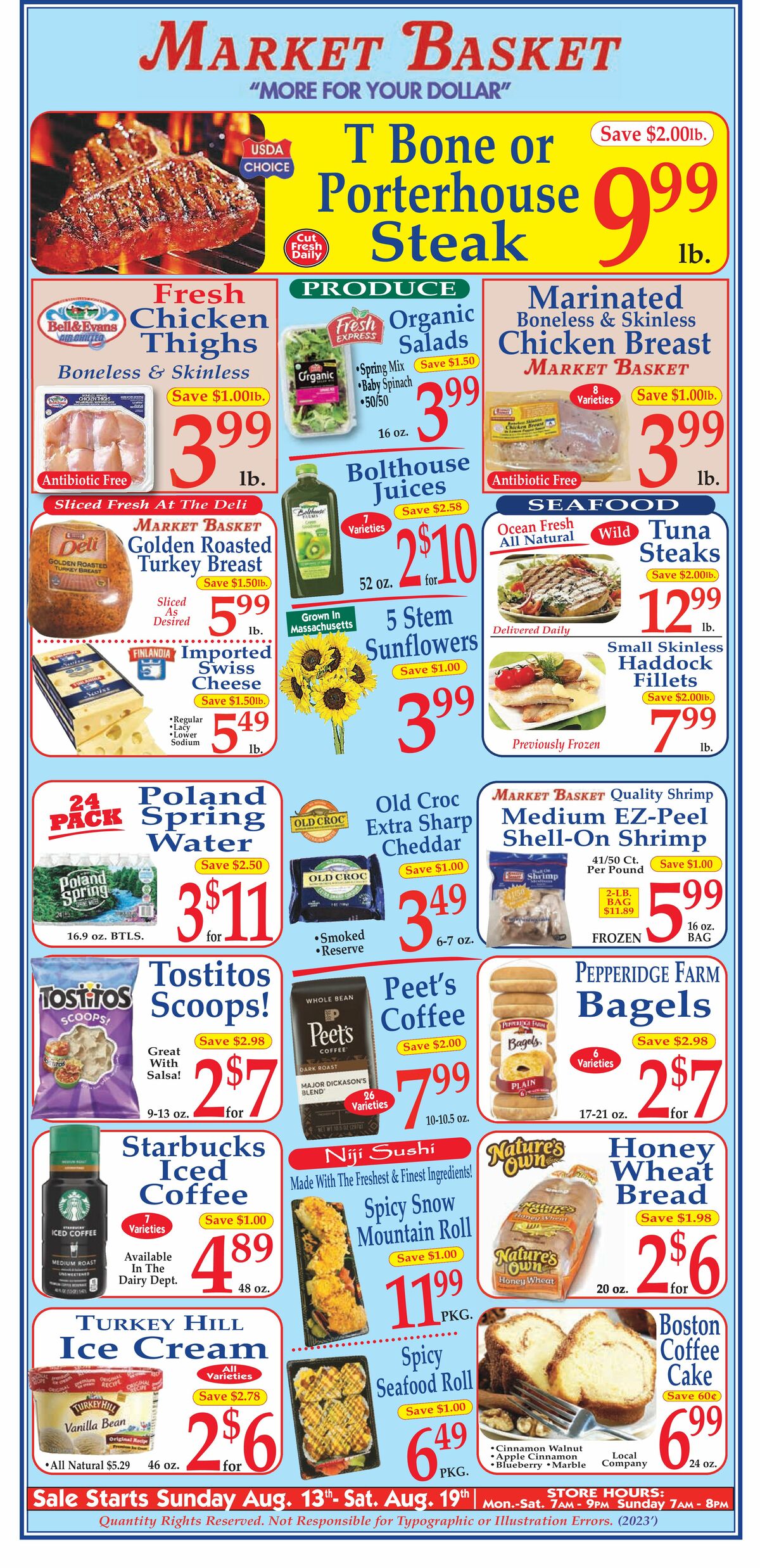Market Basket Weekly Ad from August 13