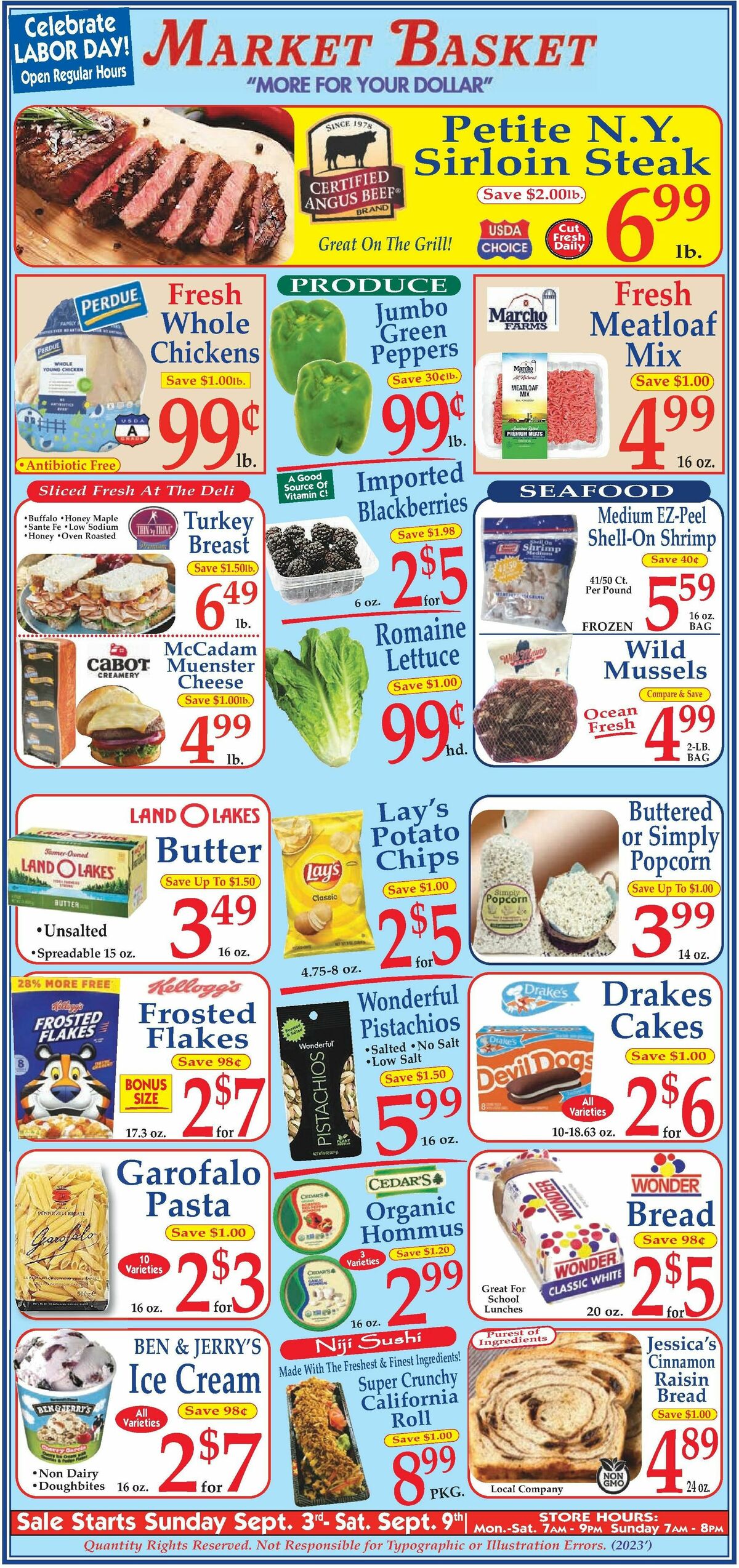 Market Basket Weekly Ad from September 3